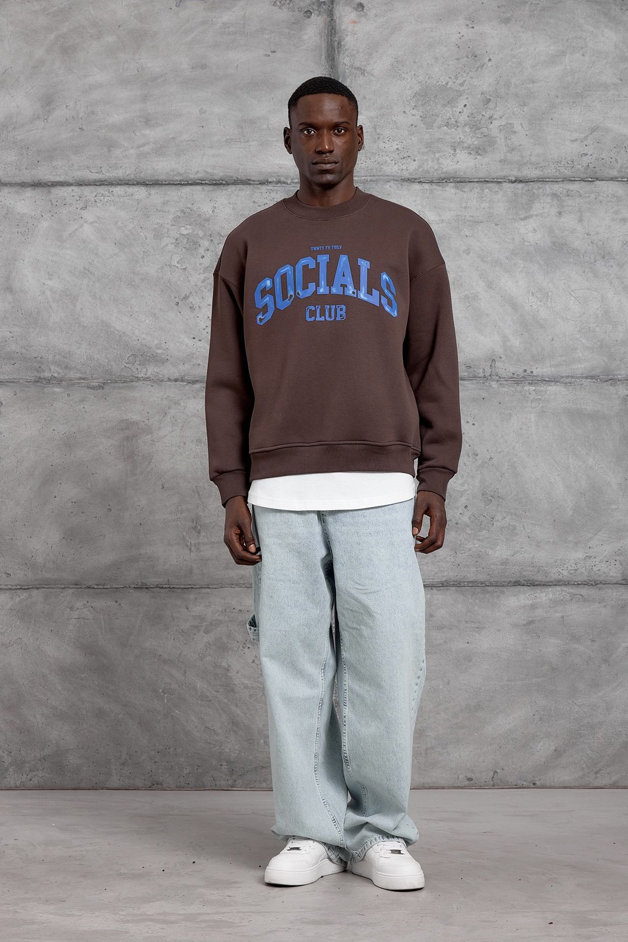 NOMARC Baskılı Geniş Kesim Bisiklet Yaka Sweatshirt 2