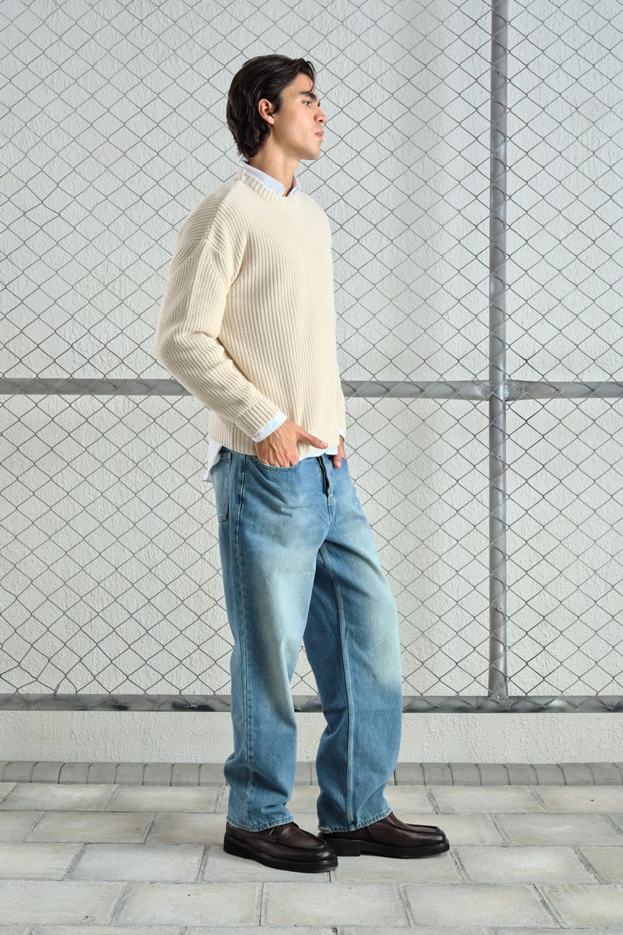 GIESTO Thick Ribbed Knitwear Crew Neck Sweater 2