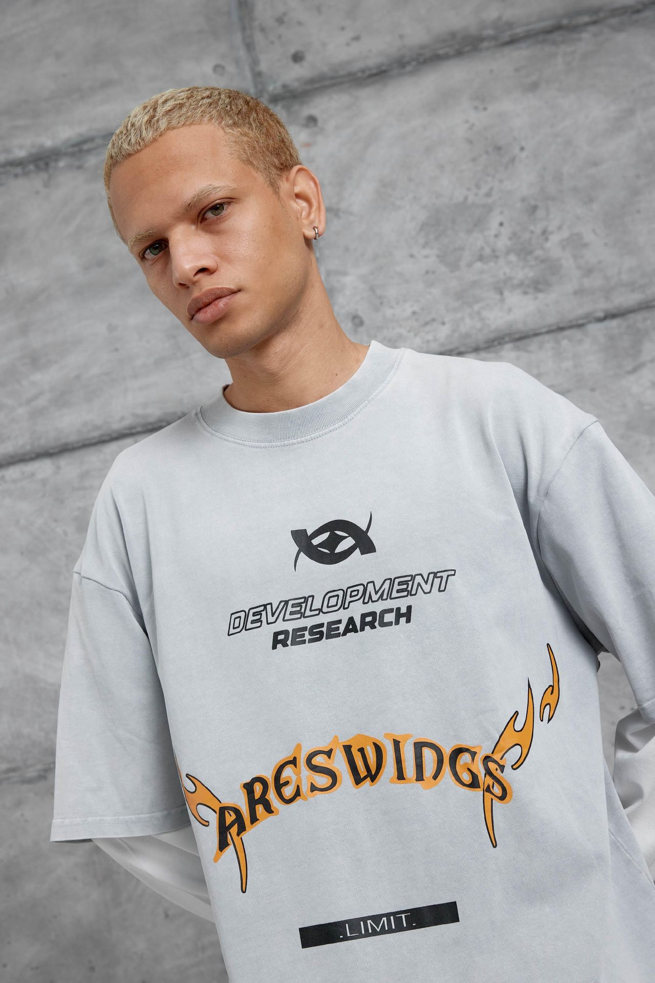 NOMARC Baskılı Bol Bisiklet Yaka Sweatshirt 4
