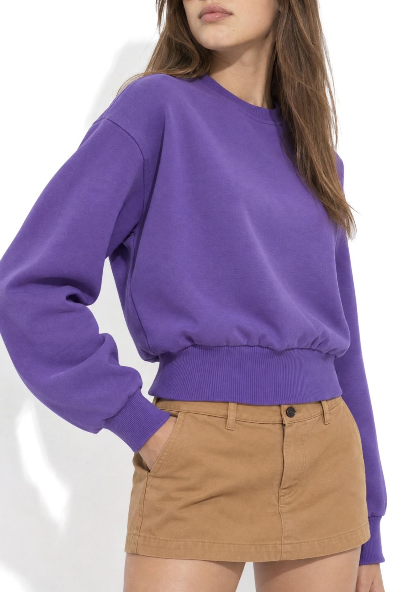 BUSEM Kadın Pamuk Karışımlı Sweatshirt 4