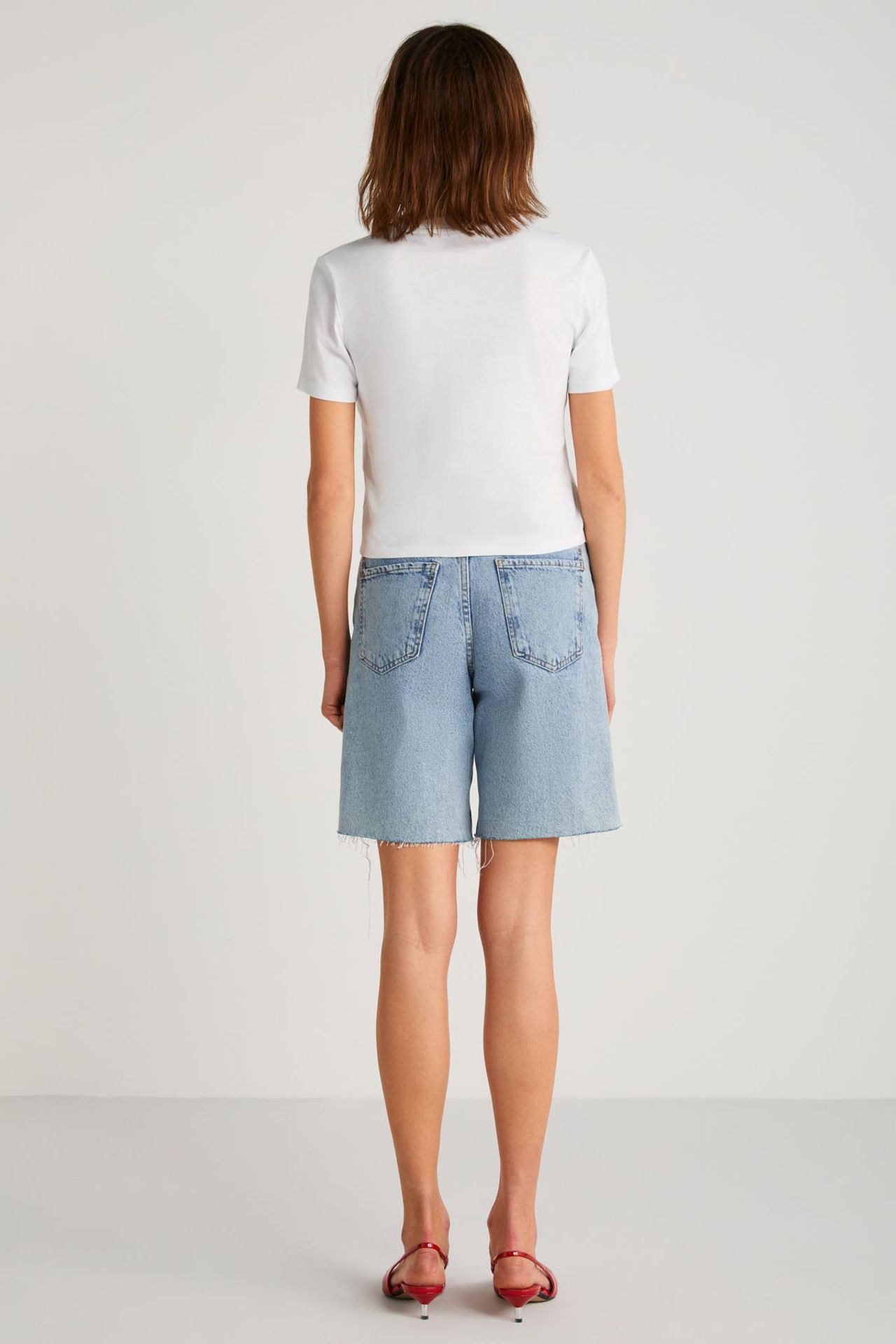 GRIMELANGE Printed Crew Neck Crop Top 5