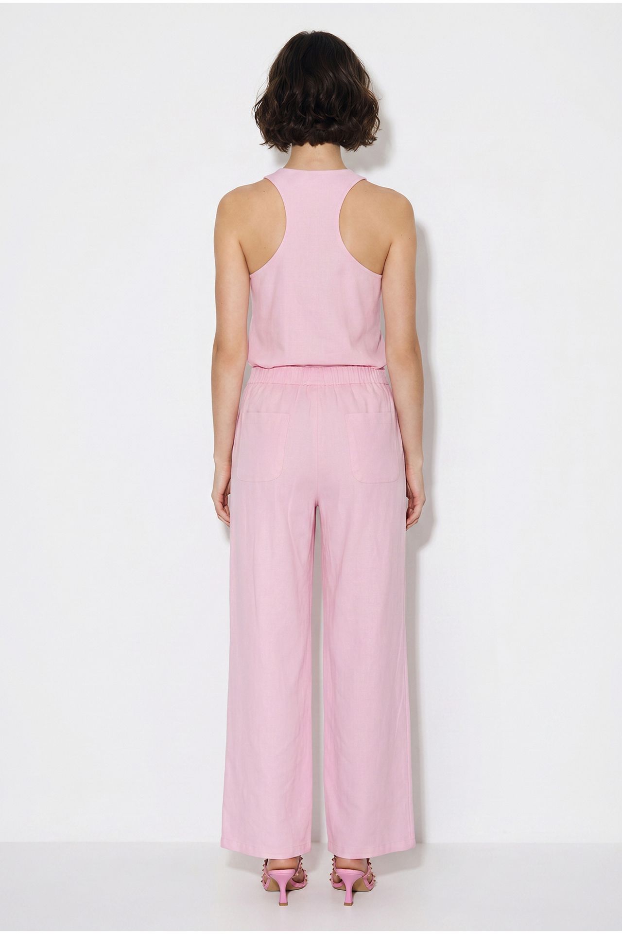 LUCCI Cotton Vest And Wide-Leg Trousers Set 5