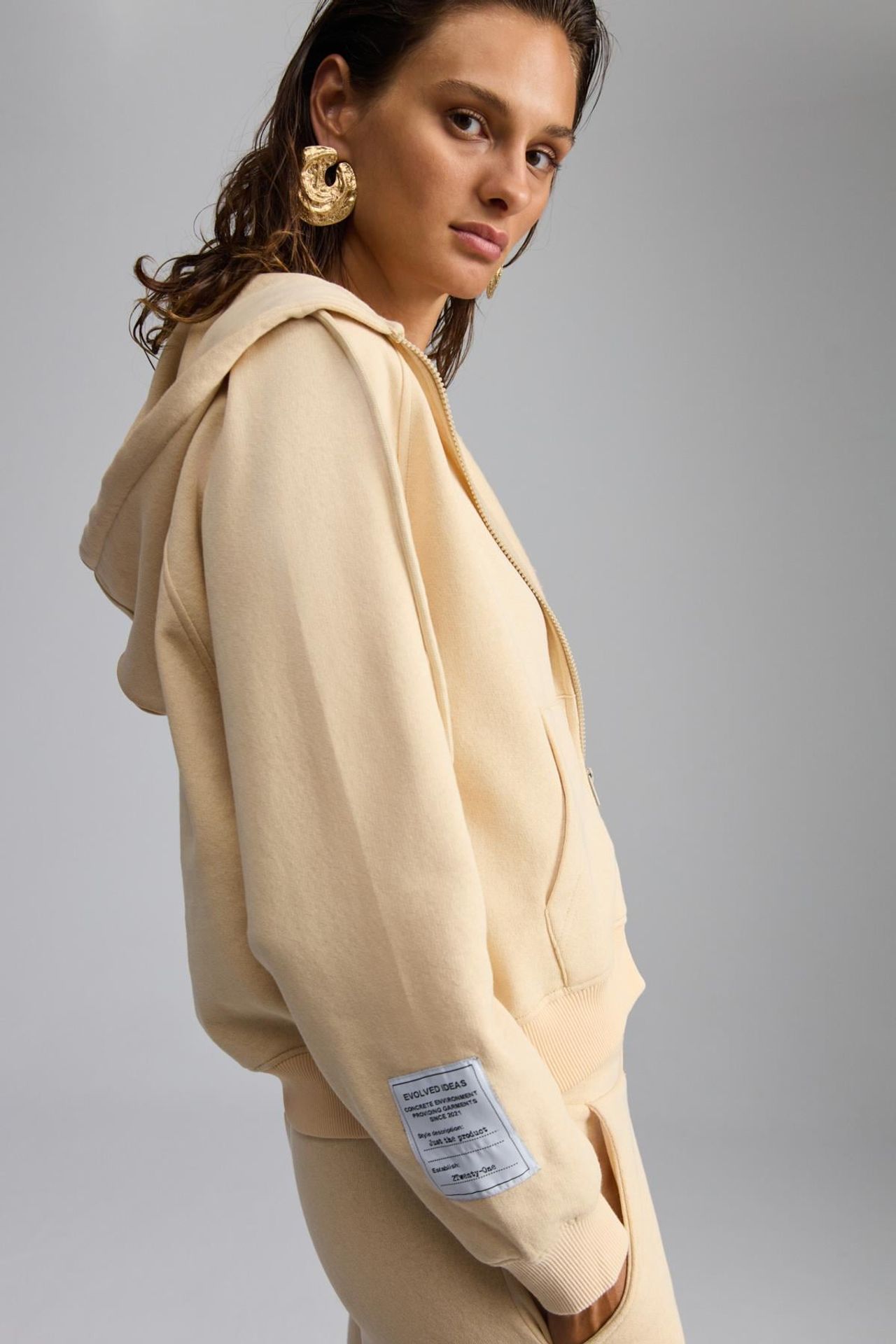 GRIMELANGE Half Zip Hooded Sweatshirt 2