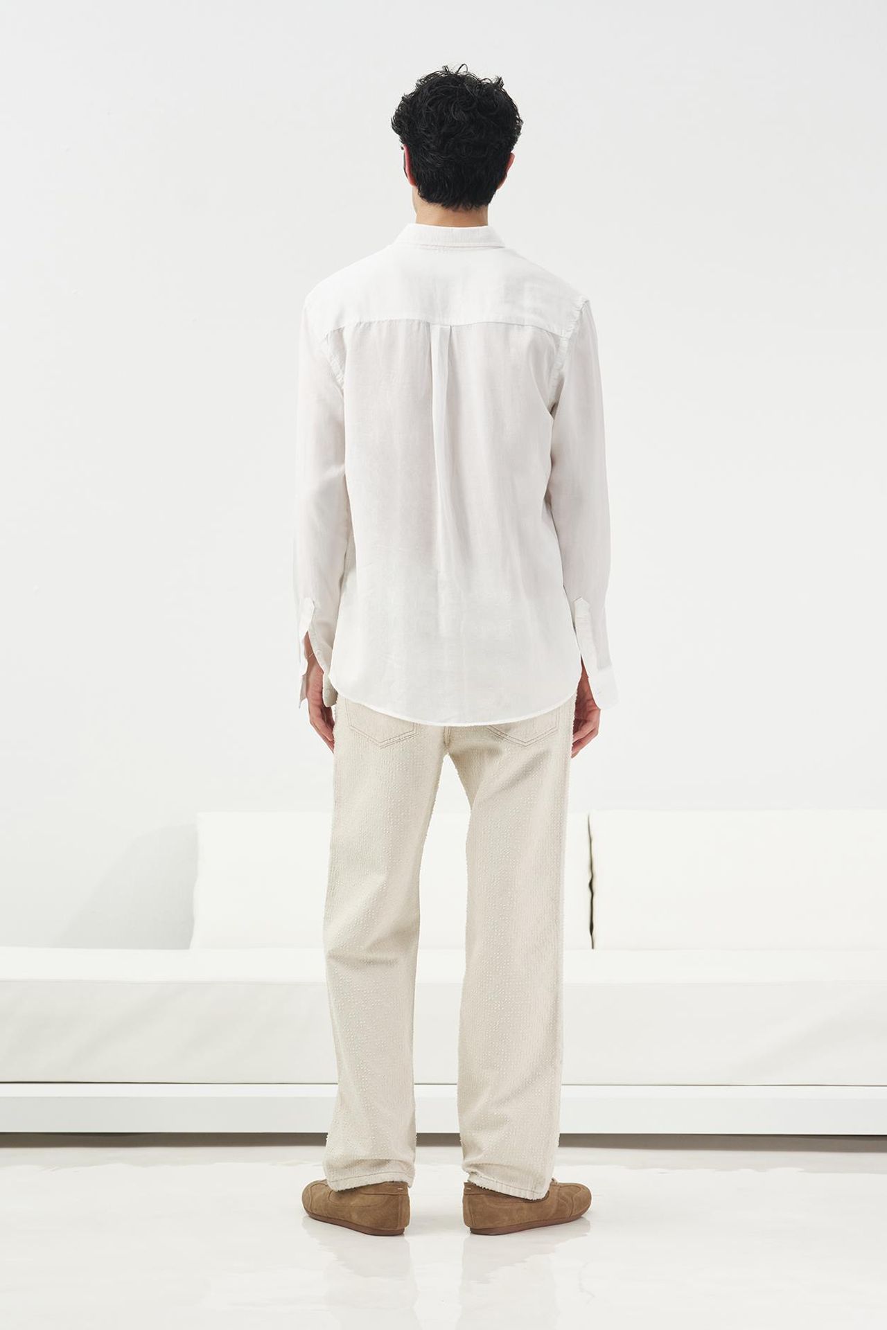 GIESTO Solid Button-Up Tencel Shirt 3