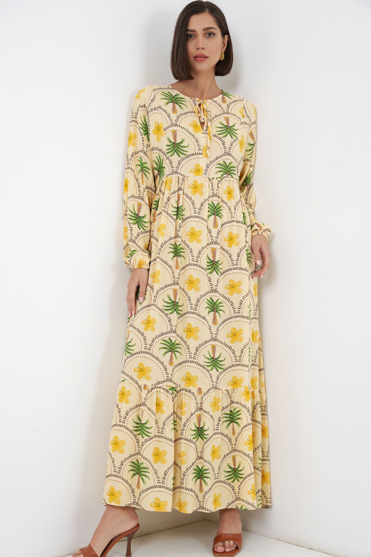 BDART Tropical Printed Maxi Dress with Button Closure 3