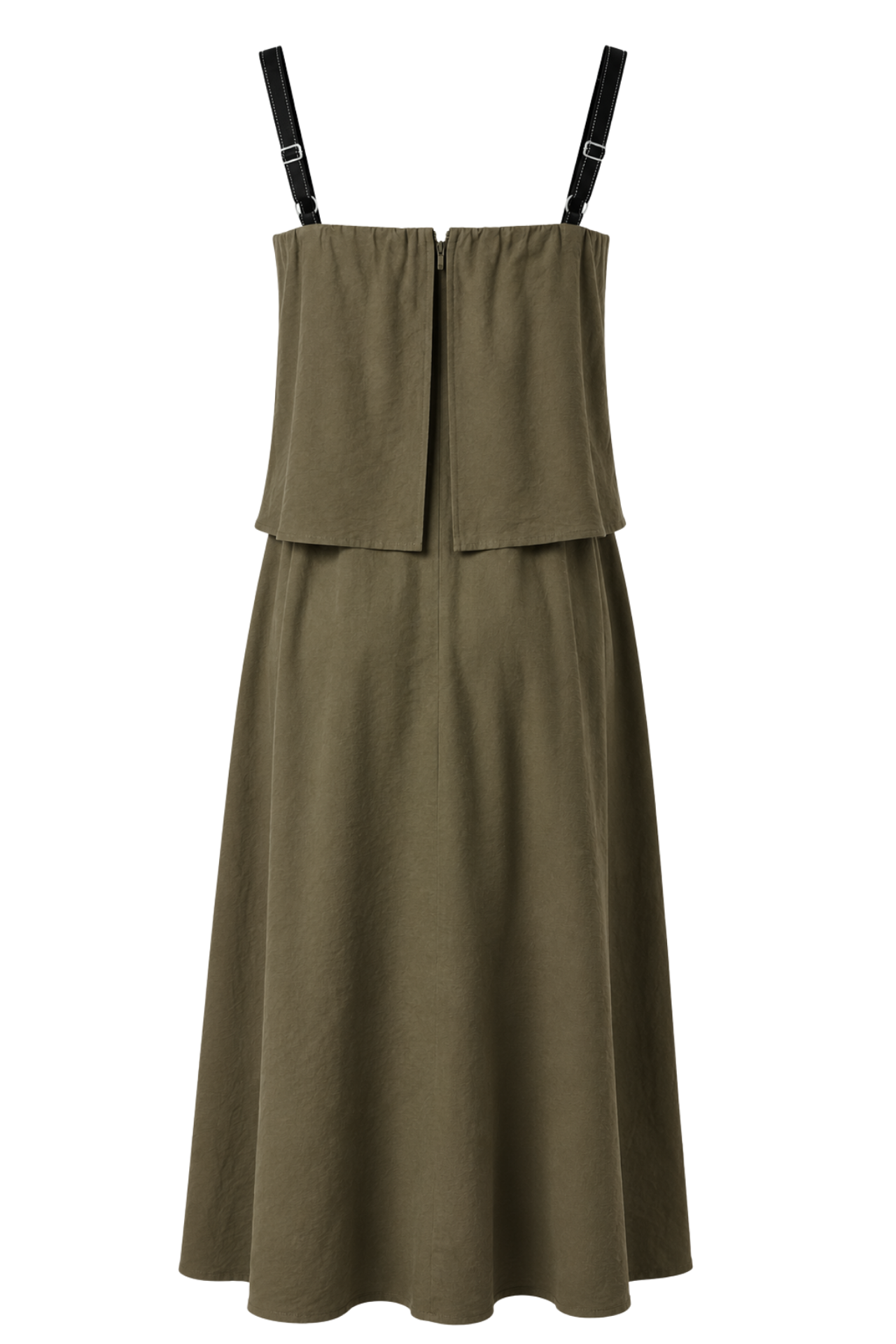 MIXRAY Sleeveless A-line Maxi Dress With Square Neckline 3