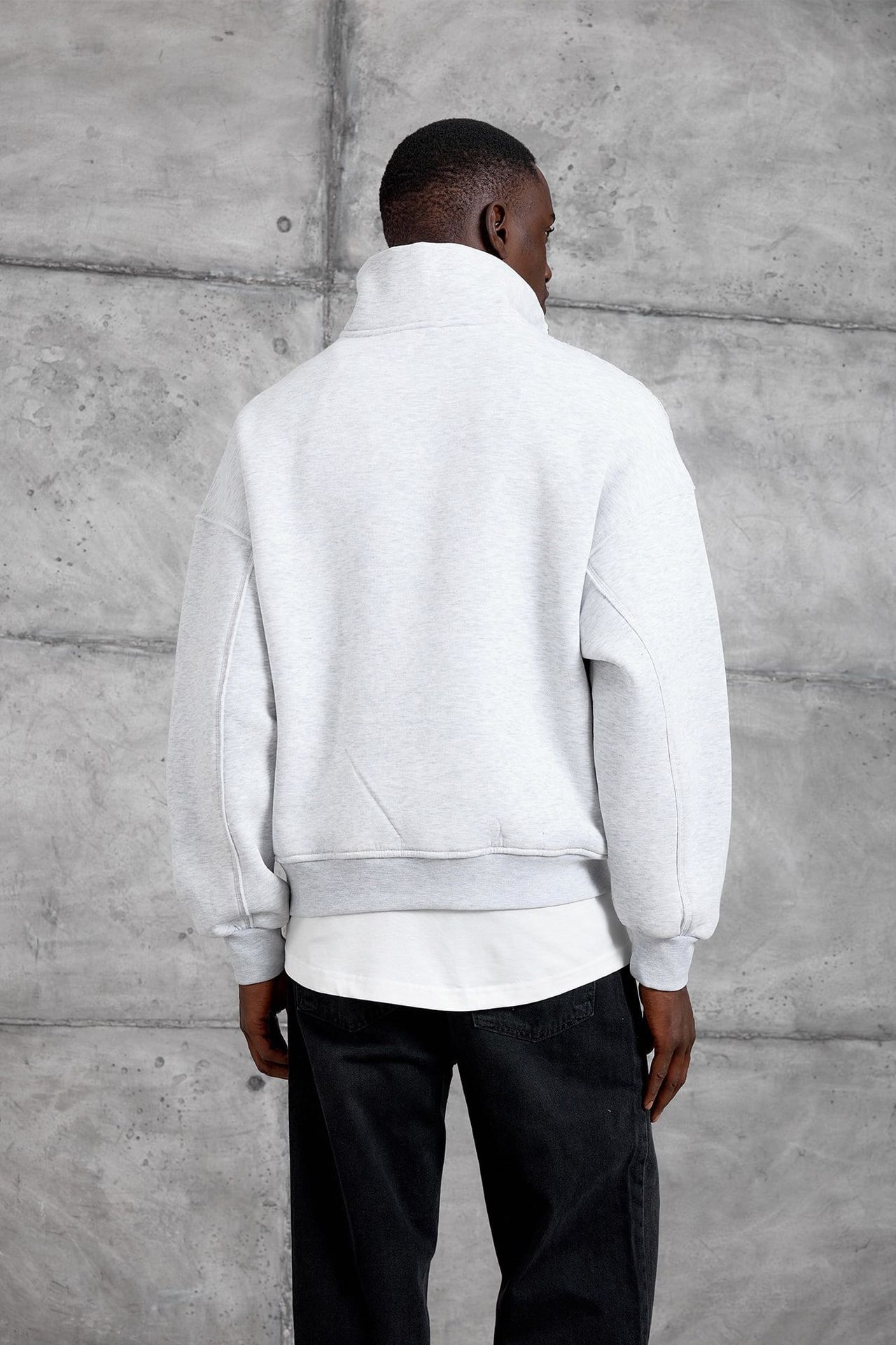 NOMARC Bol Kesim Yarım Fermuarlı Uzun Kollu Sweatshirt 5