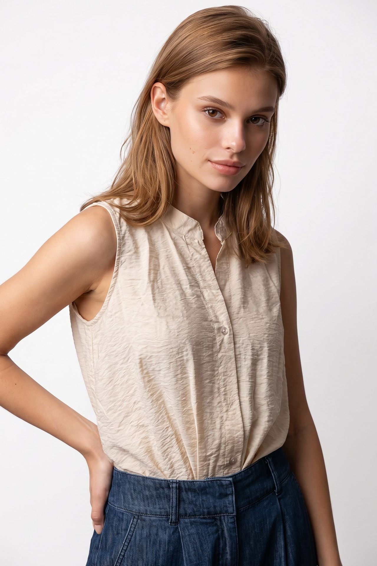 MIXRAY Women's Cotton Blouse 2