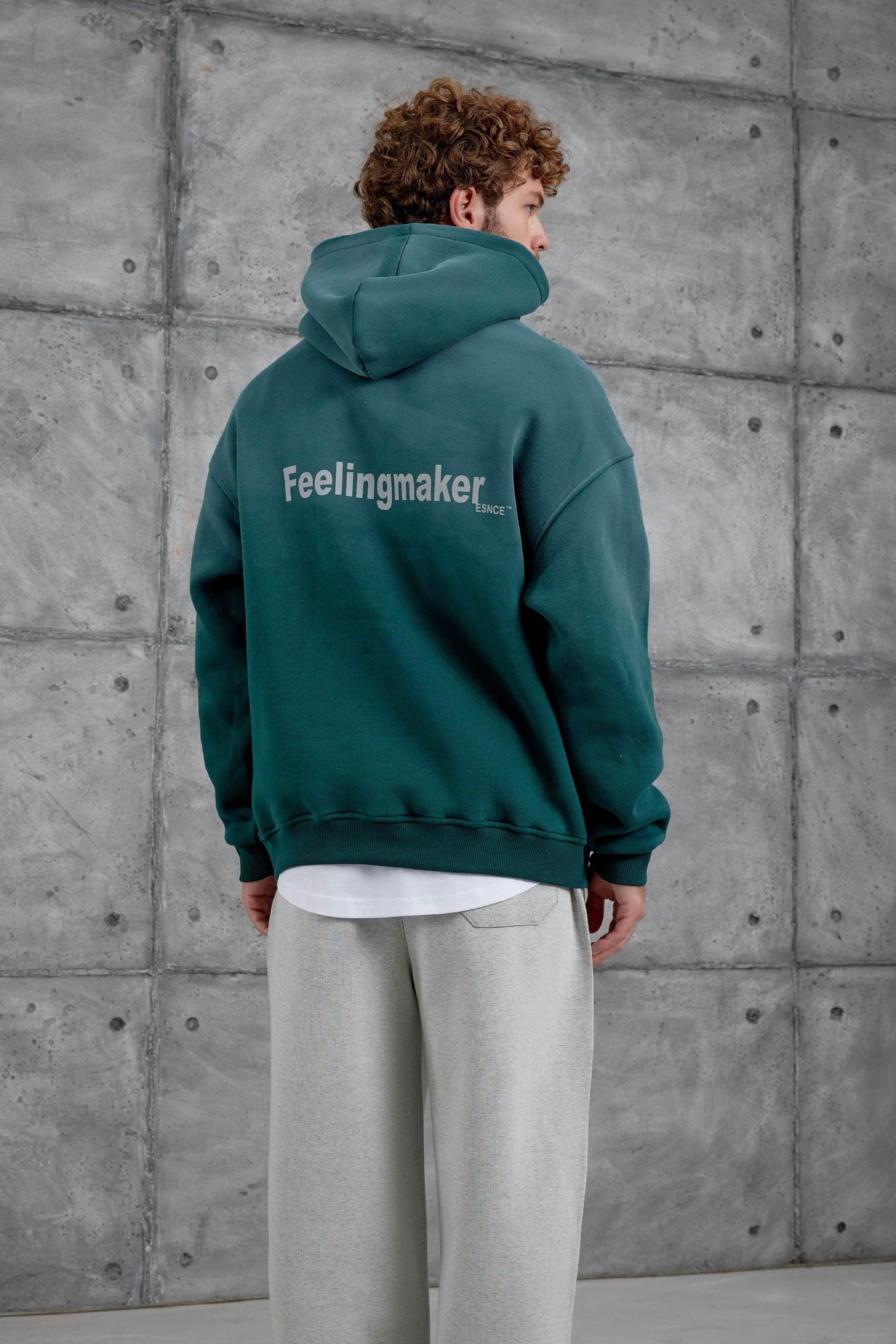 NOMARC Geniş Kesim Kapüşonlu Logolu Cepli Hoodie 2