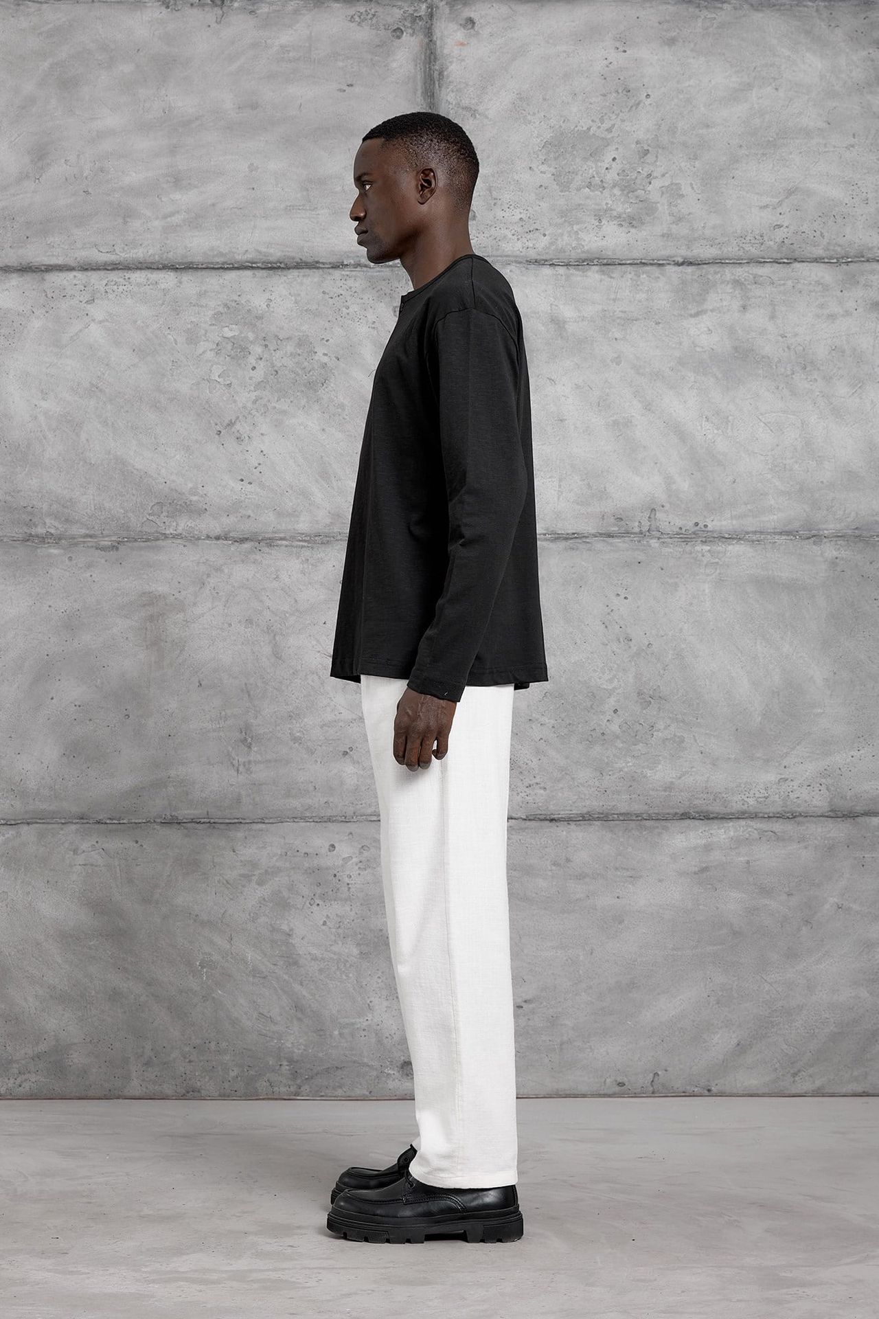 NOMARC Geniş Kesim Düğmeli Bisiklet Yaka Sweatshirt 4