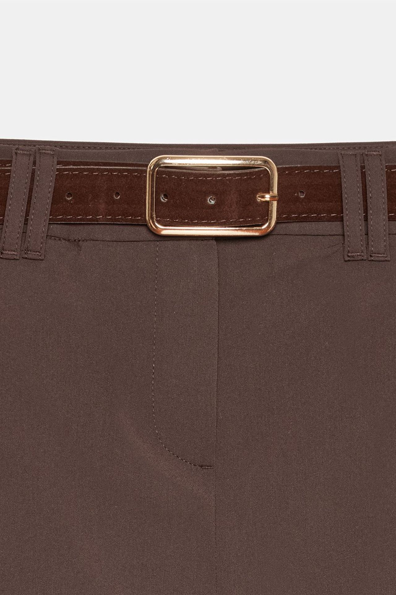 DILVIN High-Waist A-Line Mini Skirt With Belt 7