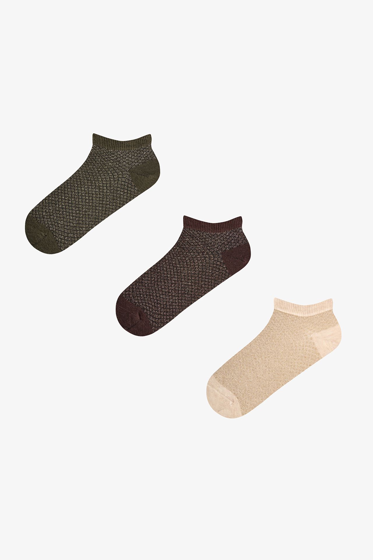 PENTI Pattern Cotton Glitter Pair Ankle Socks 1