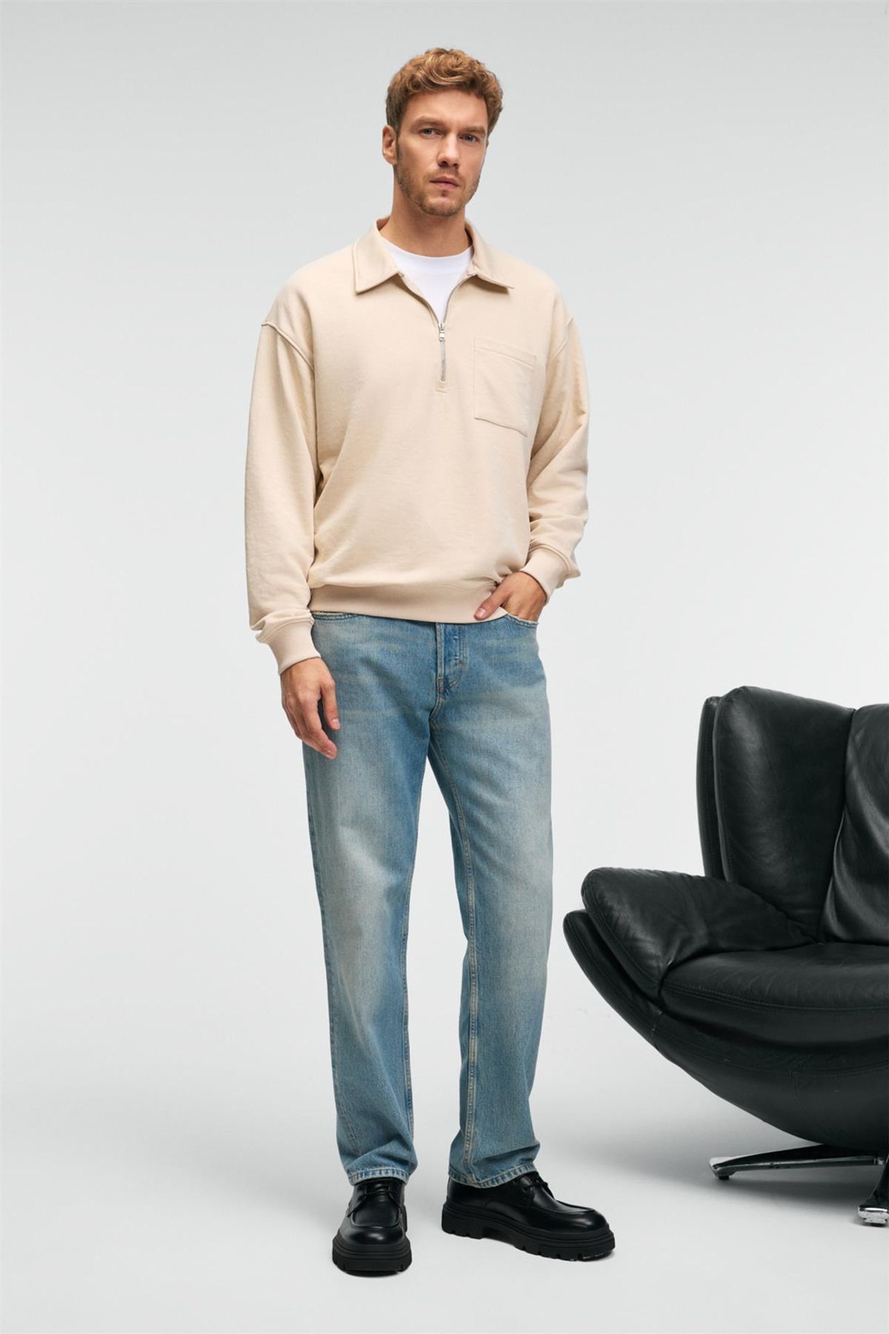 GRIMELANGE Yarım Fermuarlı Cepli Sweatshirt 4