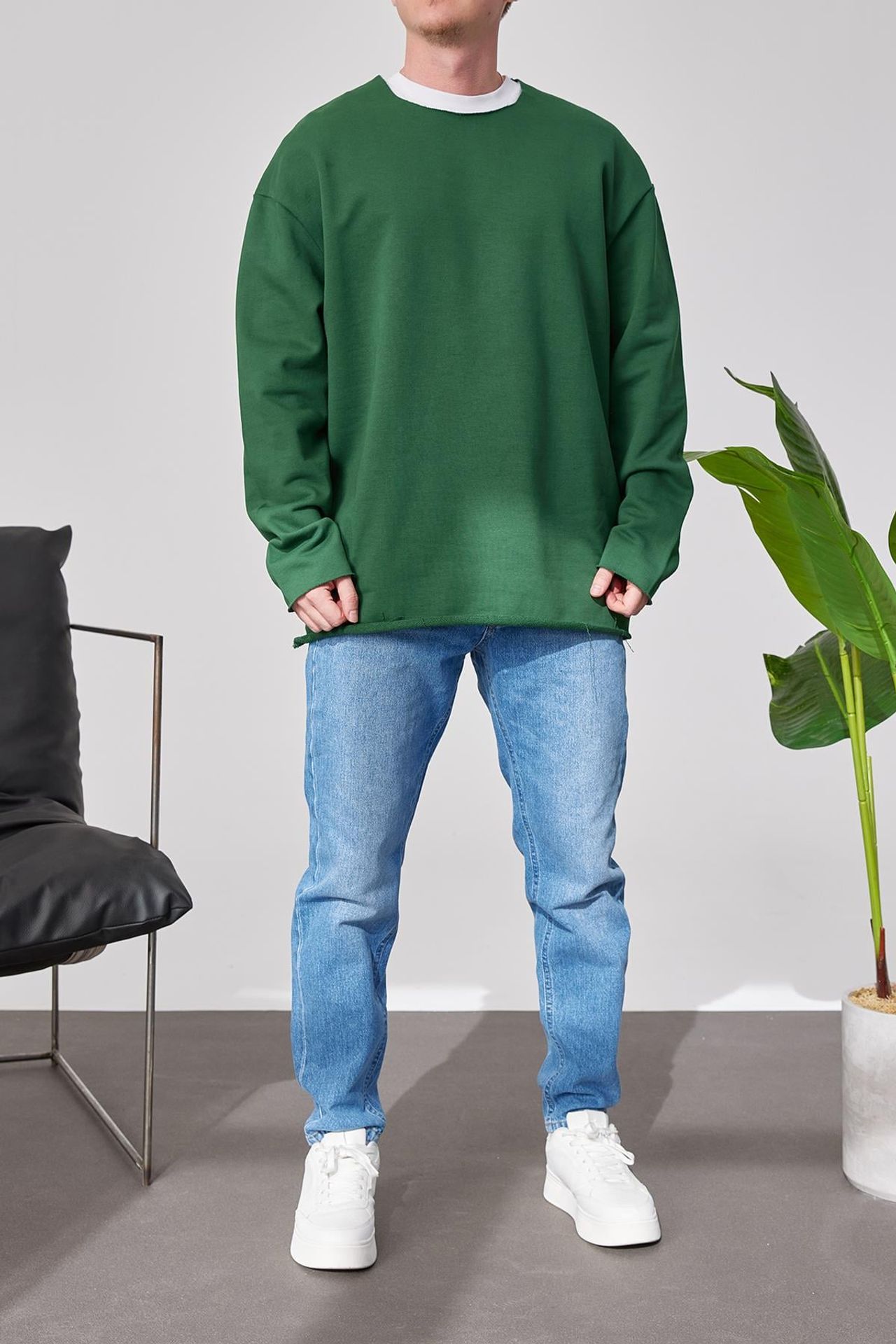 NOMARC Bisiklet Yaka Fitilli Sweatshirt 2