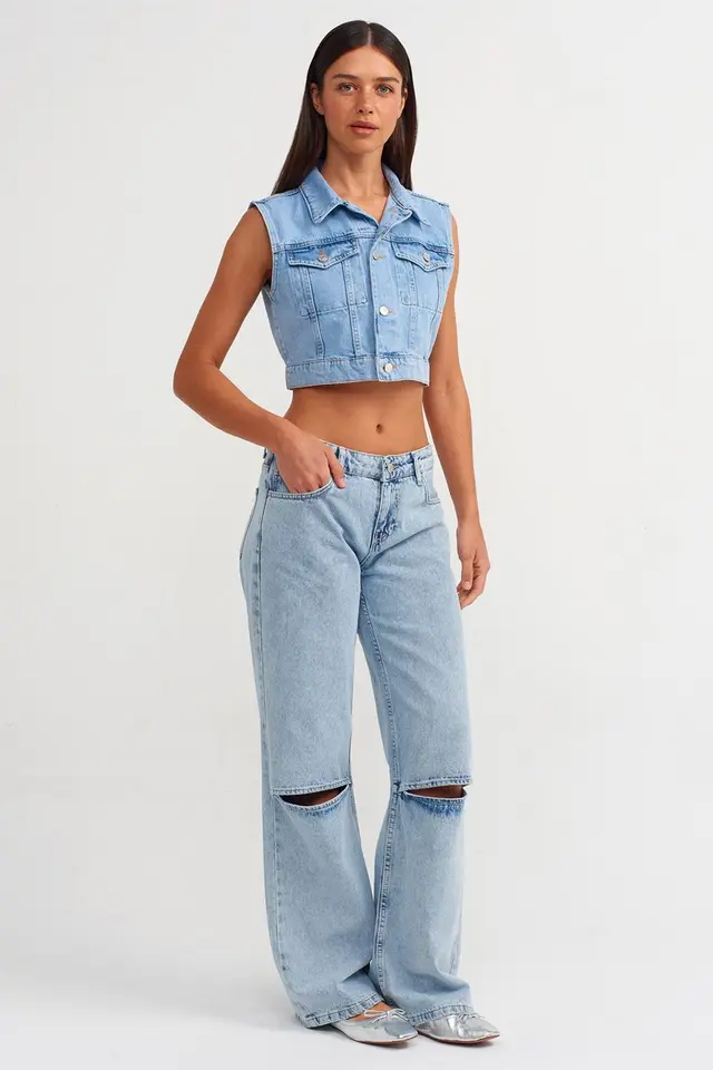 DILVIN Women's High-Waist Wide-Leg Jeans
