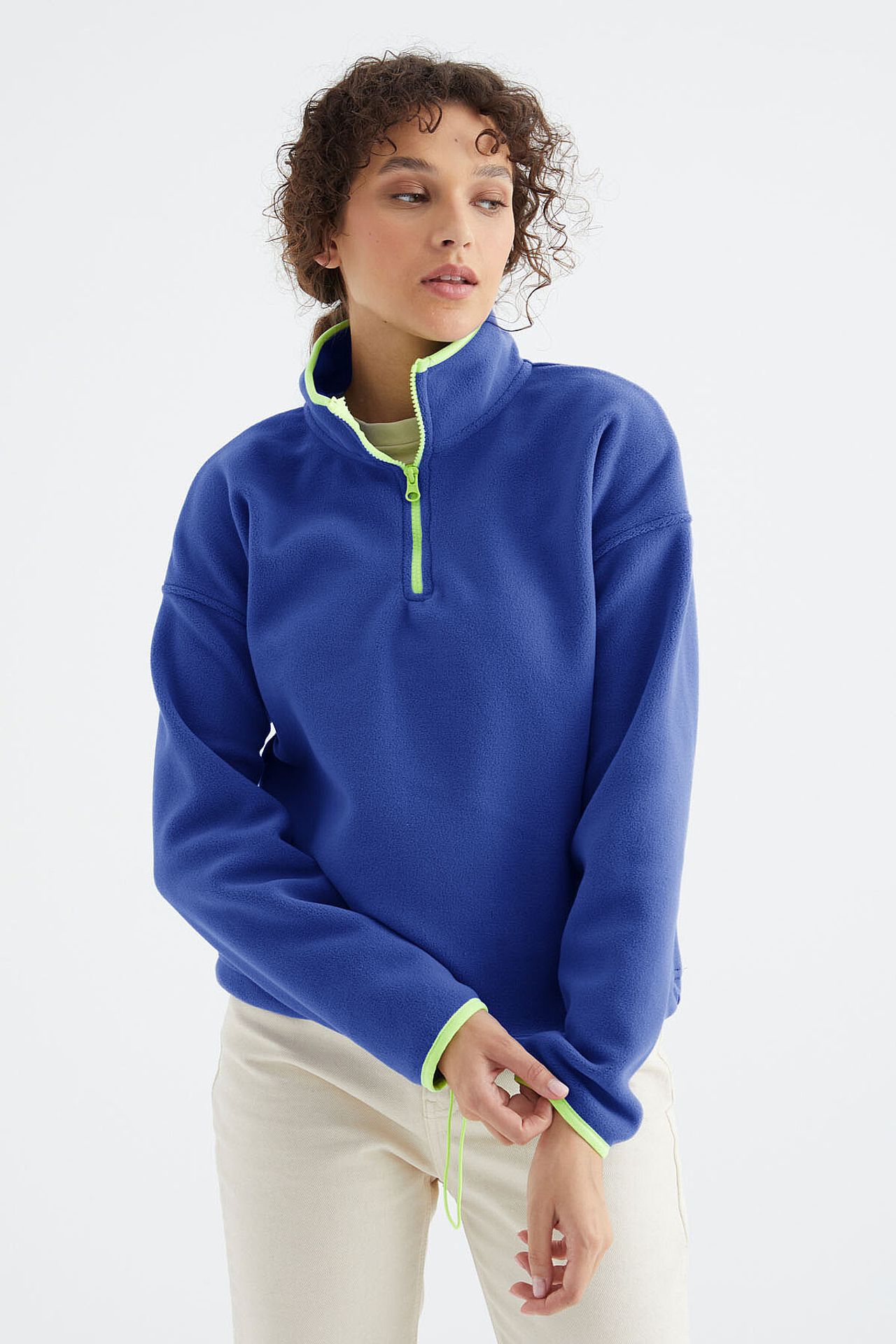 TOMMY Oversized Plush Half-zip Sweatshirt 1