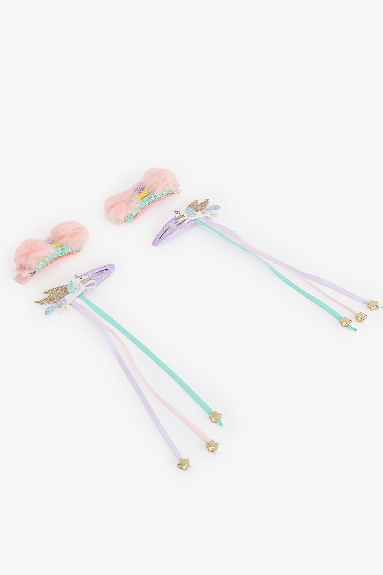 PENTI Girls' Rainbow Hair Clip Set 2