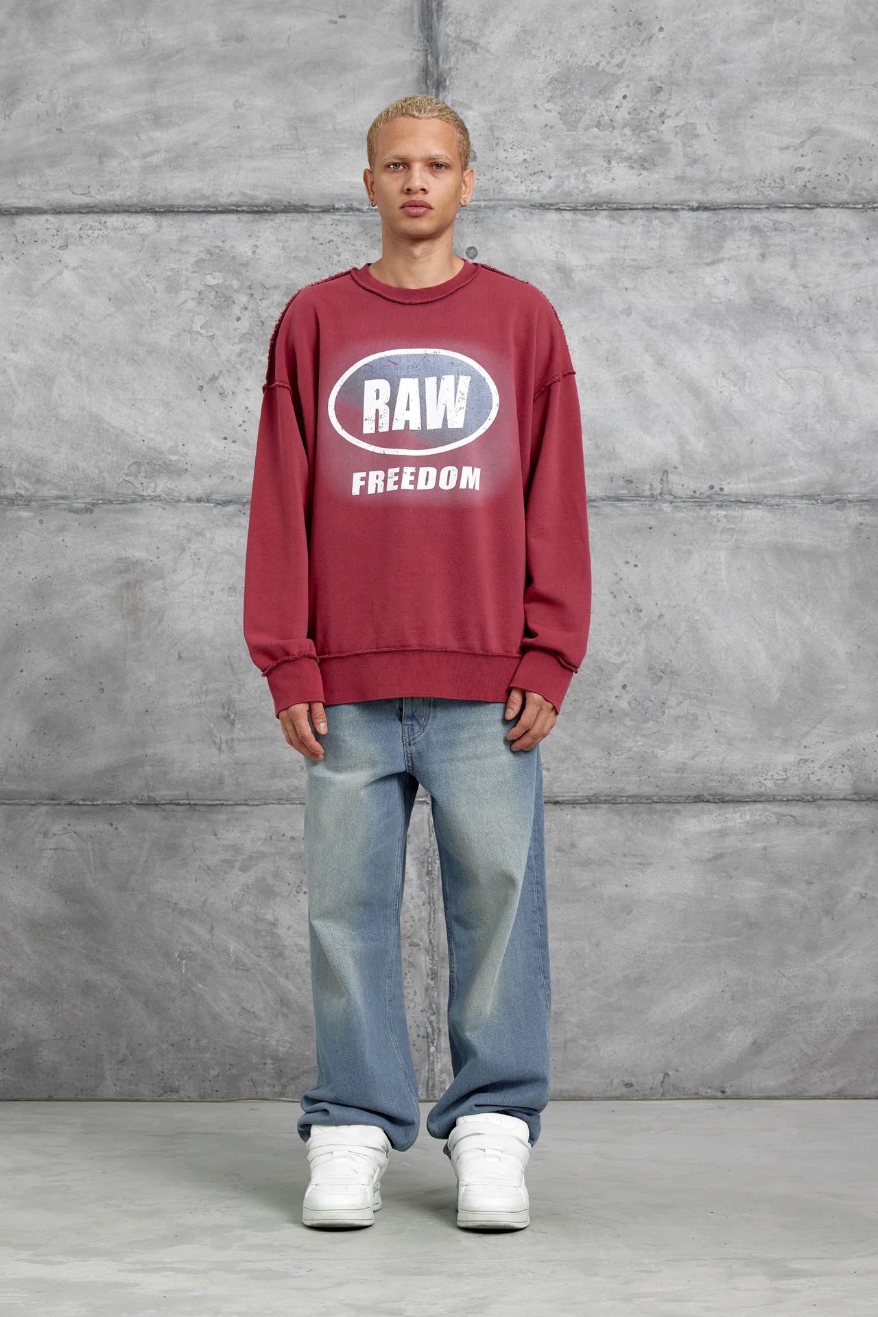 NOMARC Baskılı Oversize Bisiklet Yaka Sweatshirt 3