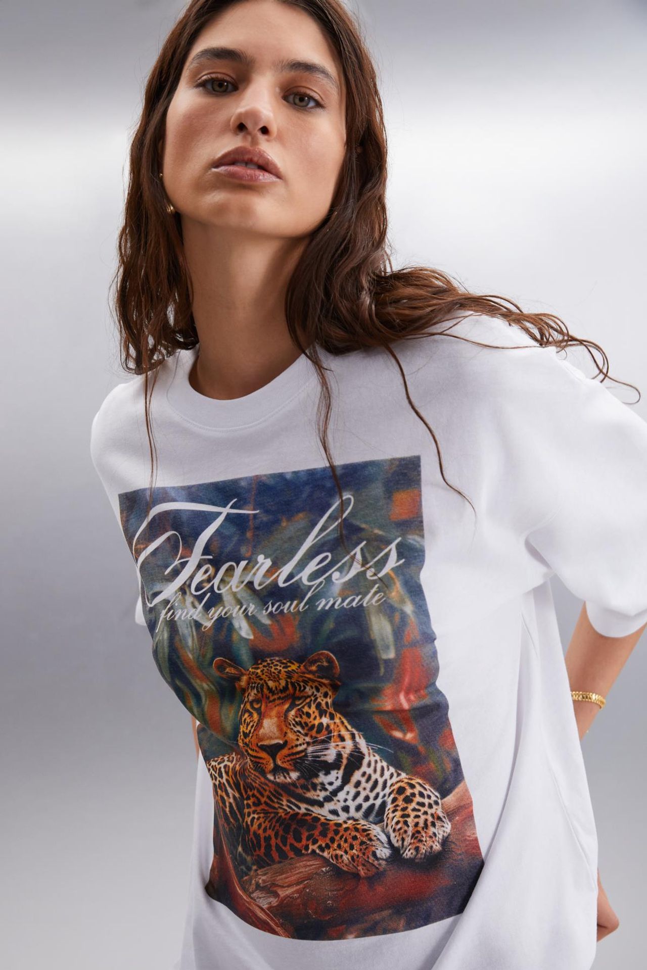 GRIMELANGE Oversized Printed Crew Neck T-Shirt 3