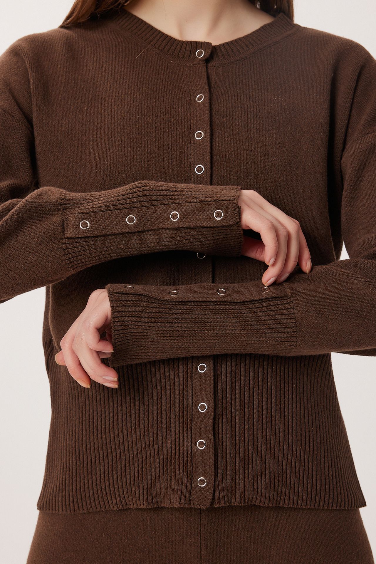 ISTANBUL Ribbed Knit Co-Ord Set with Button Closure 4