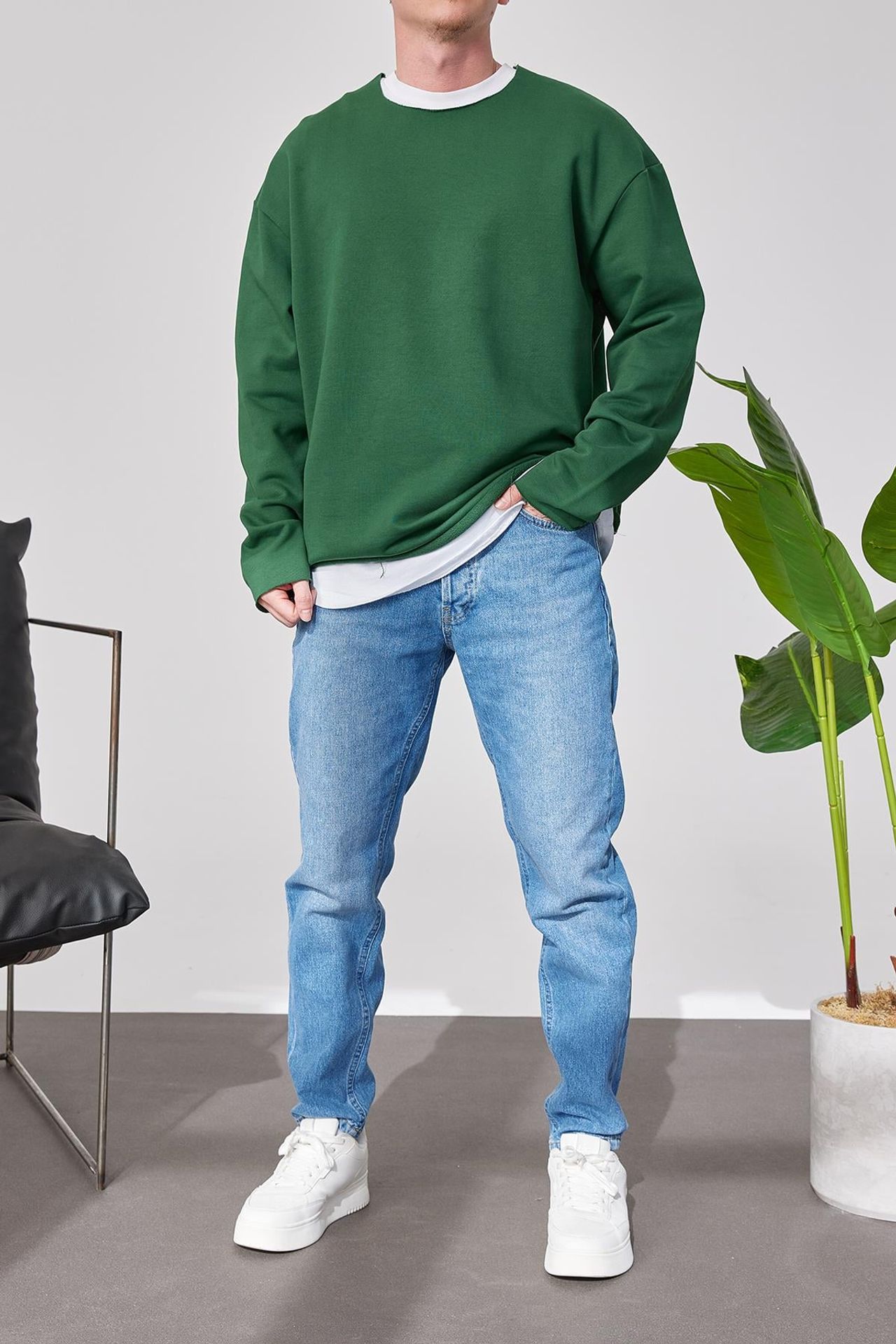 NOMARC Bisiklet Yaka Fitilli Sweatshirt 1