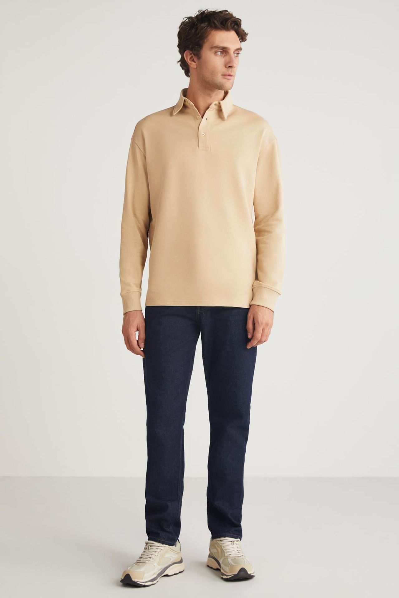 GRIMELANGE Polo Yaka Fitilli Sweatshirt 2
