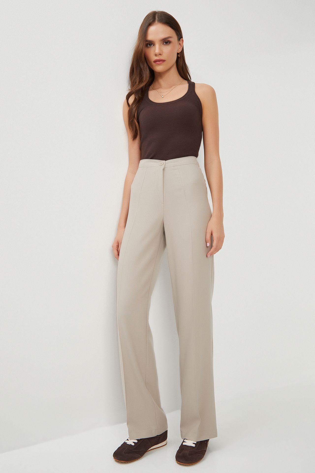 ISTANBUL High Waist Straight Leg Pants 1