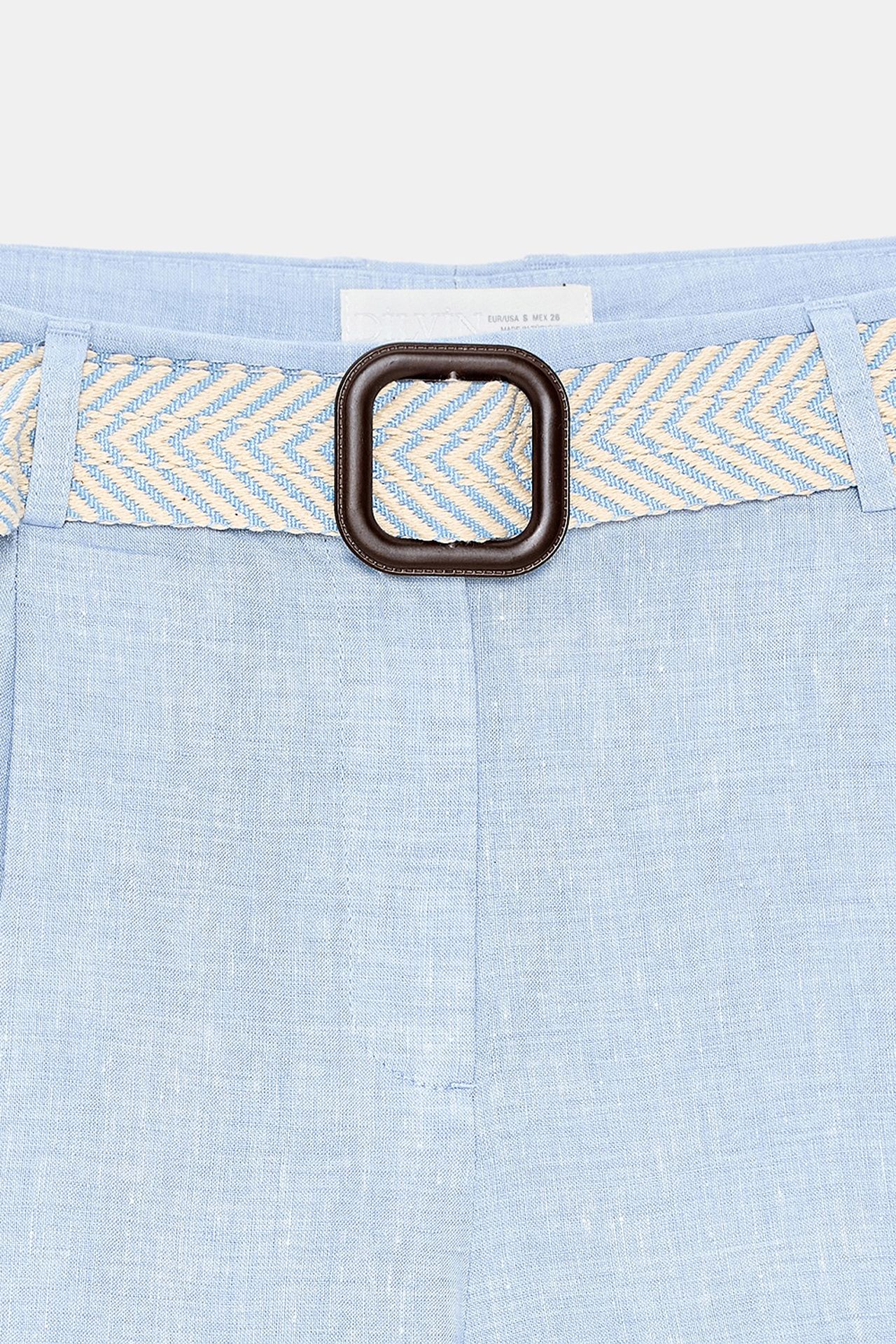 DILVIN Women's Linen High-Waist Tailored Shorts 7
