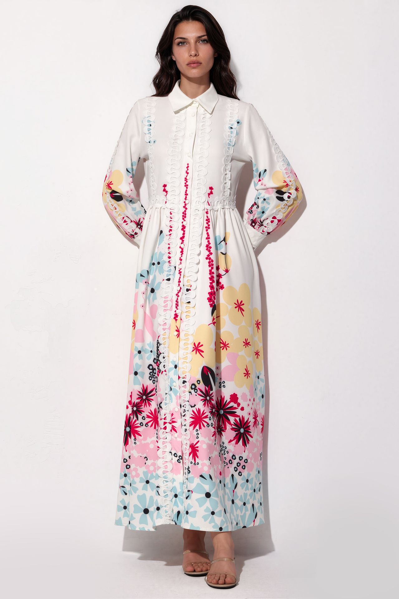 MSN Floral A-line Maxi Dress 1