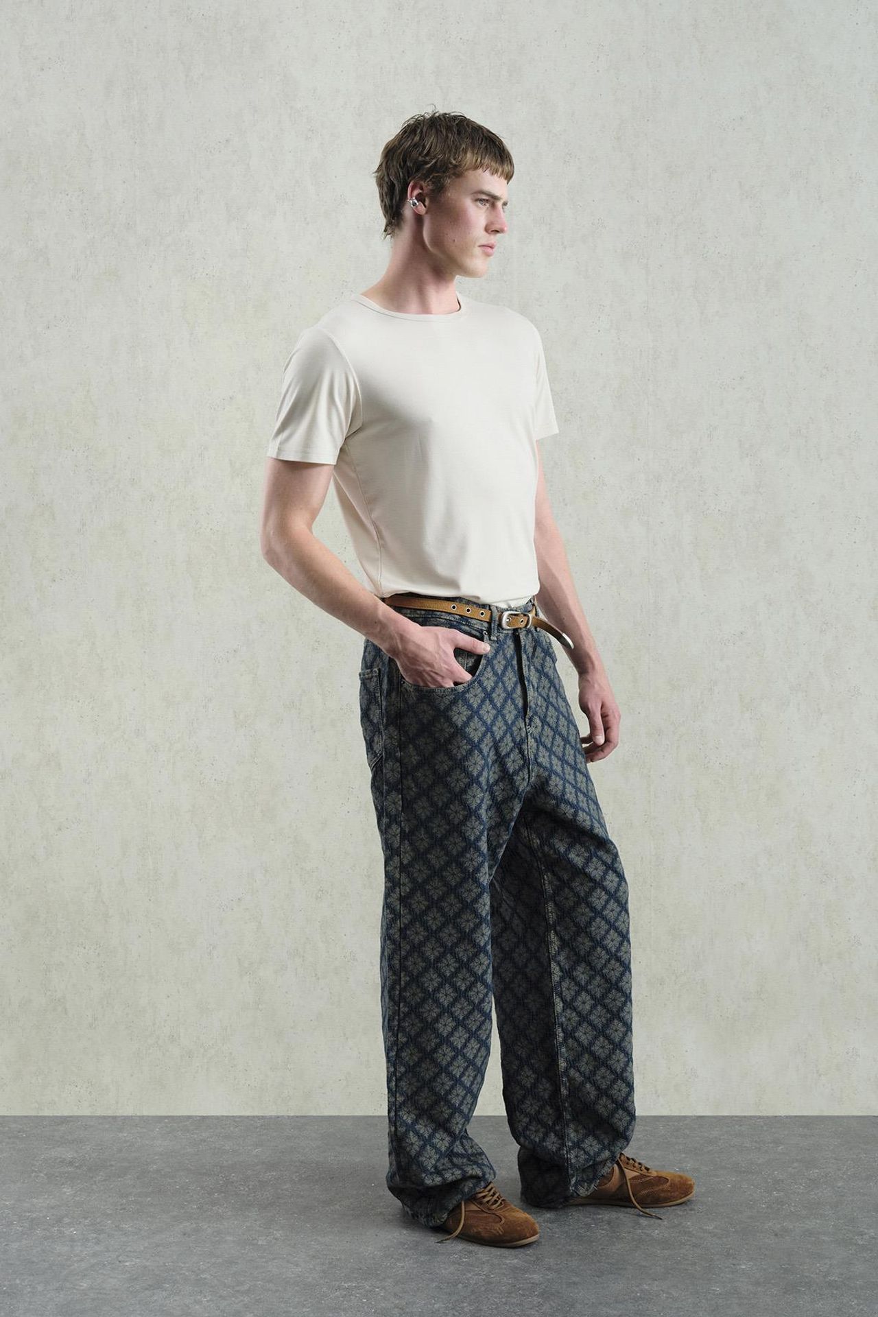 GIESTO Baggy Fit Printed Denim Jeans 2