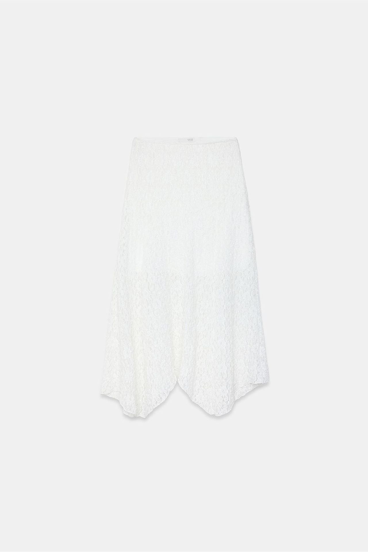 DILVIN High-Waist Lace A-Line Midi Skirt 5