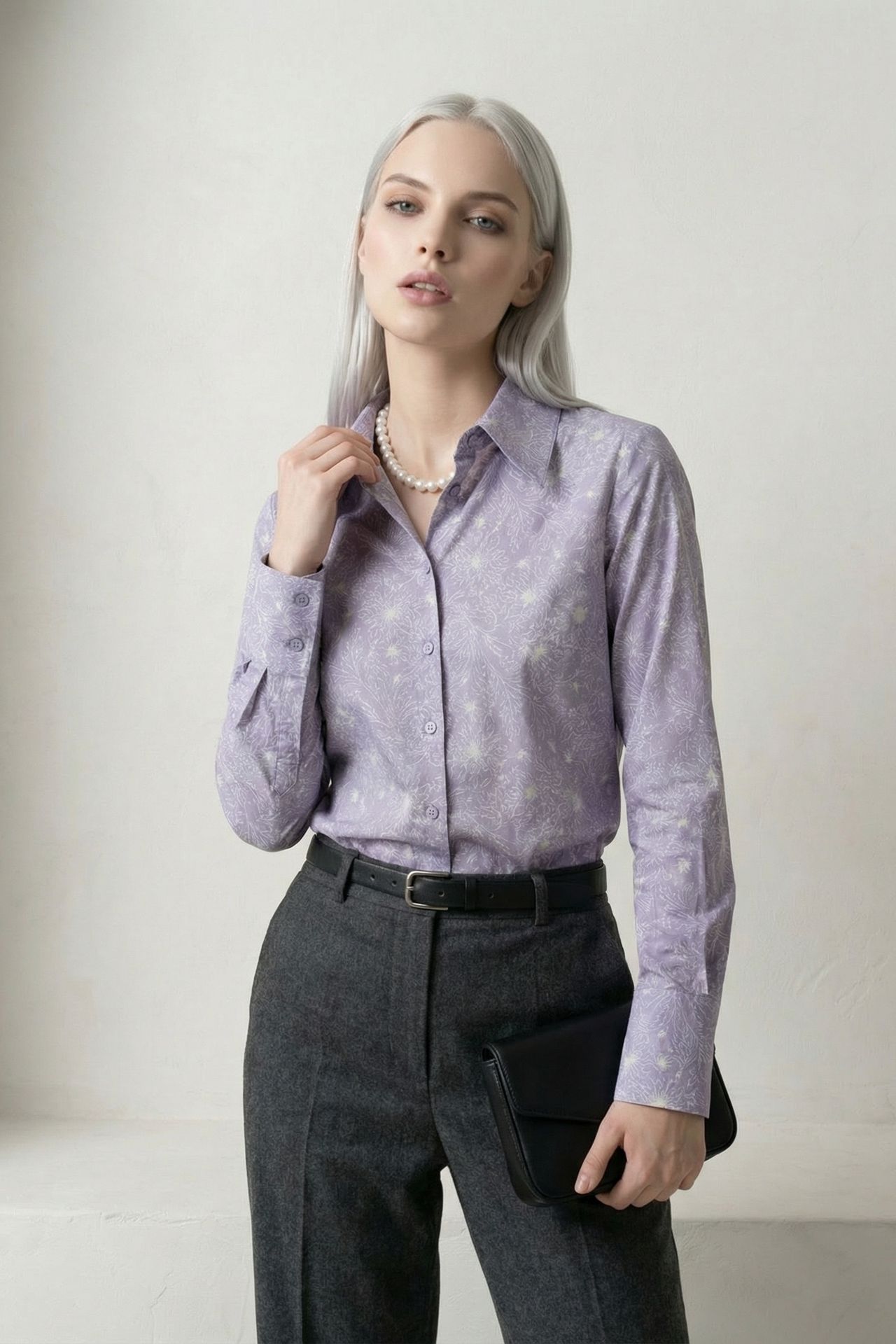 MY FASHION Abstract Print Button-Up Shirt 4