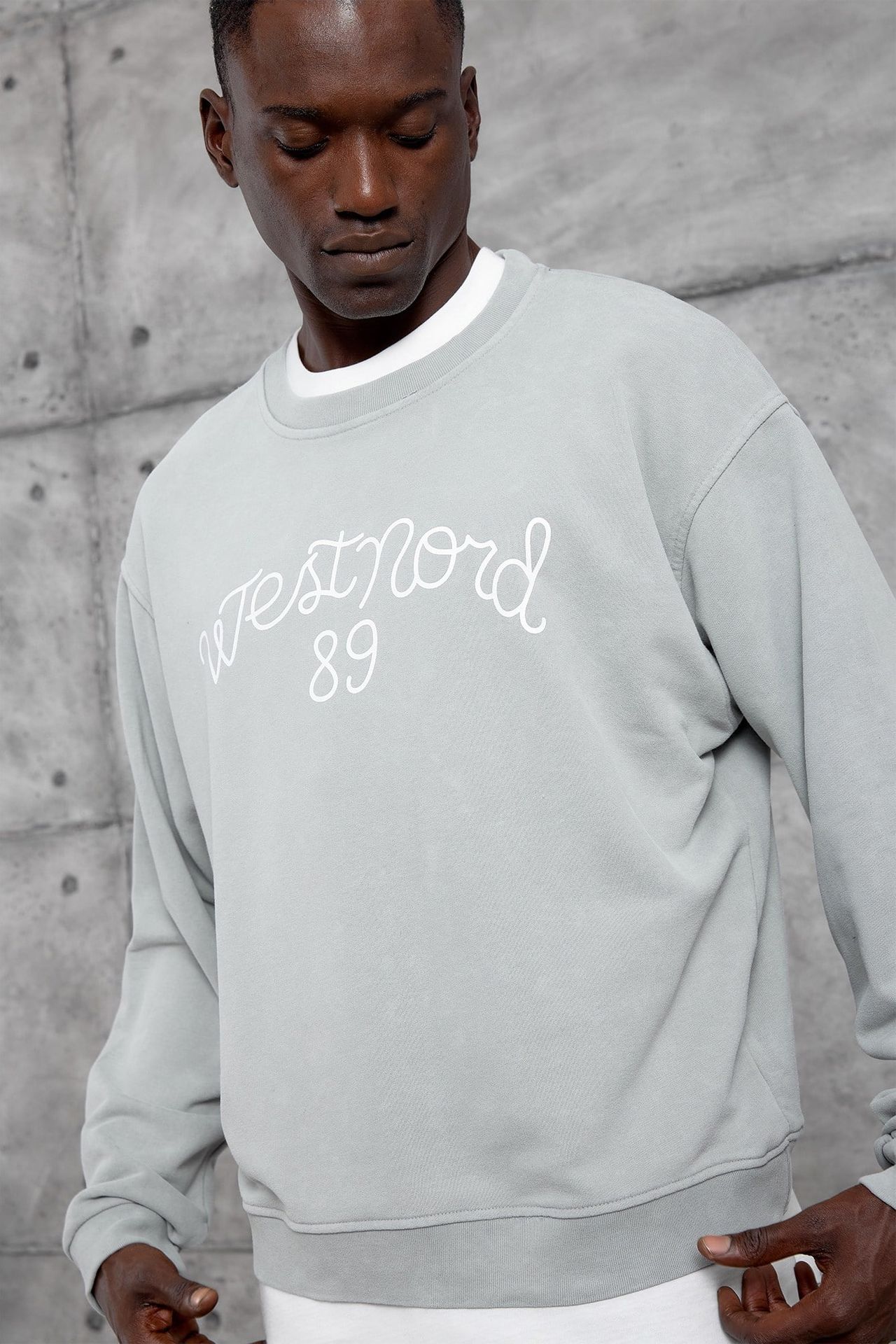 NOMARC Baskılı Oversize Bisiklet Yaka Sweatshirt 3
