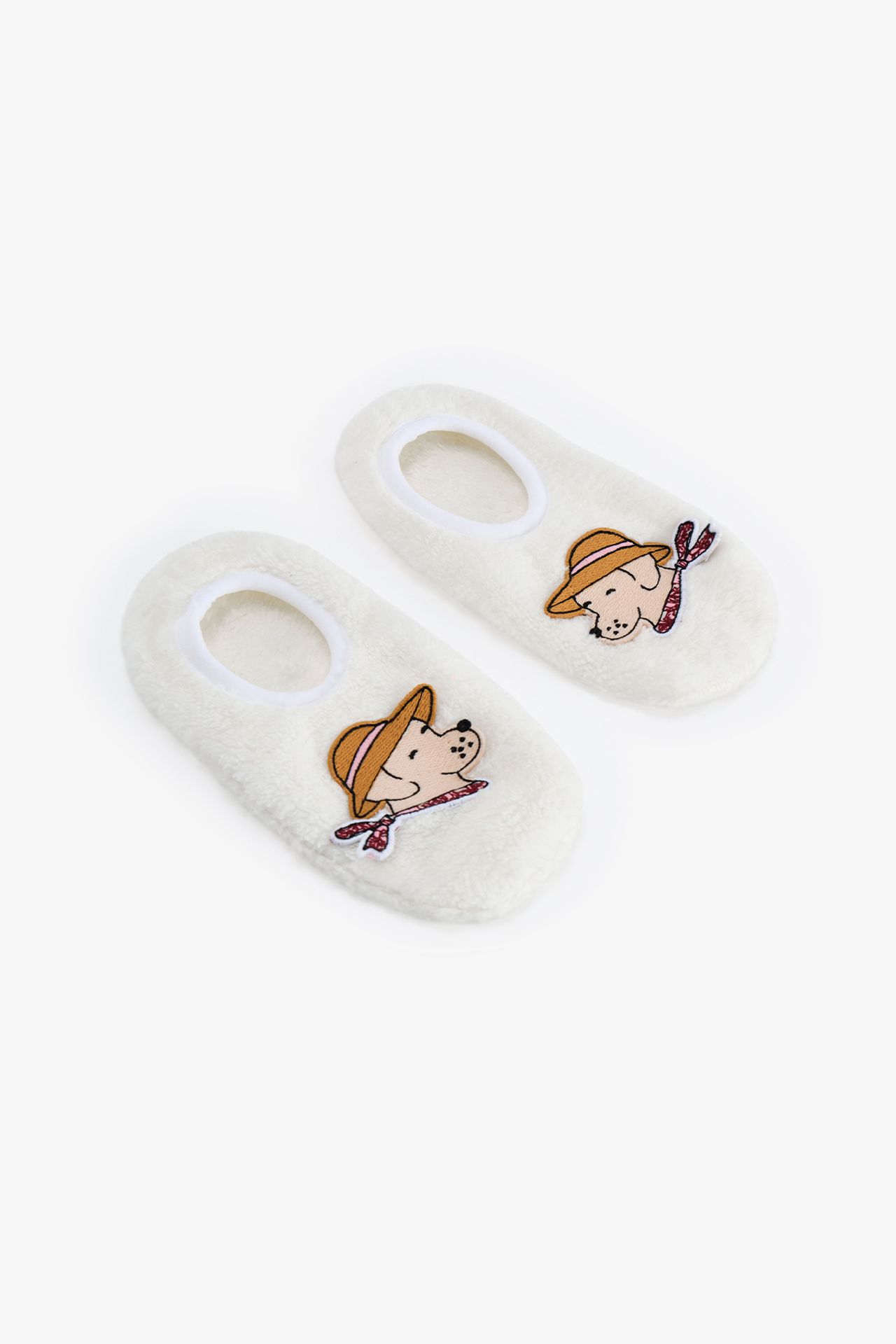 PENTI Kırık Countryside Dog Pattern Slipper Socks 3