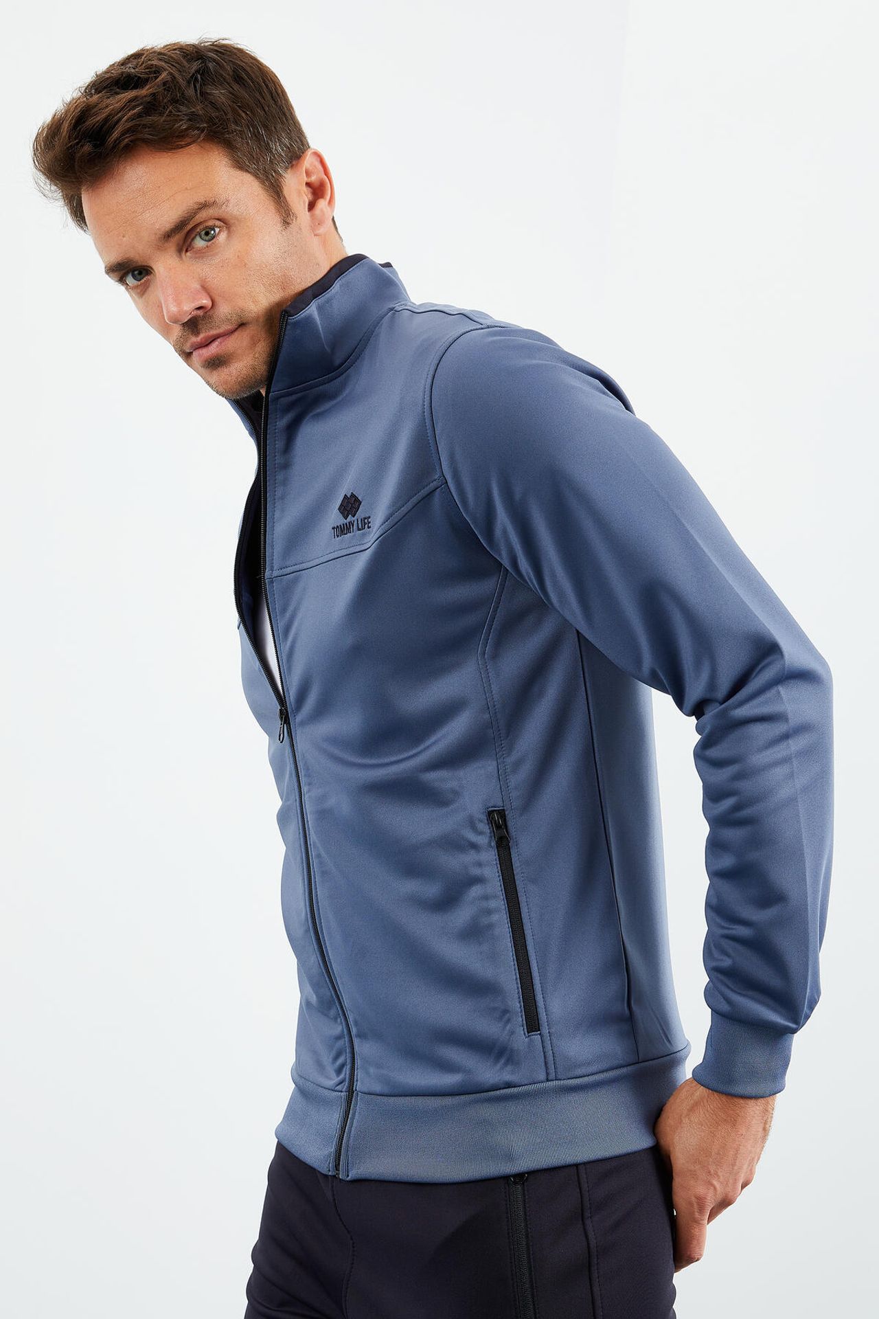 TOMMY Men's Scuba Knit Active Set With Zipper Collar 6