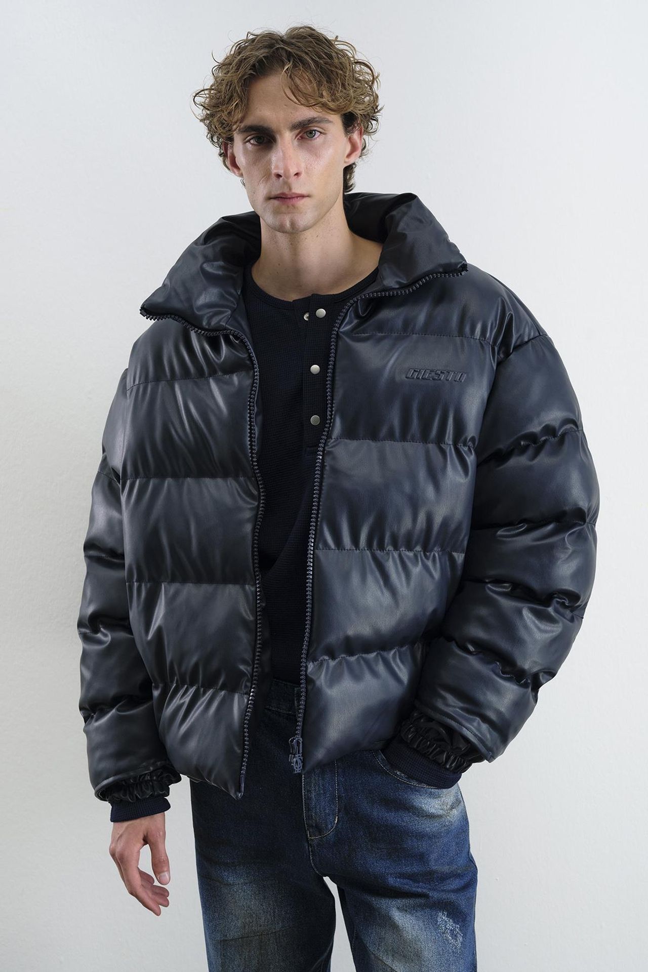 GIESTO Thick Bomber Jacket with Zipper Closure 5