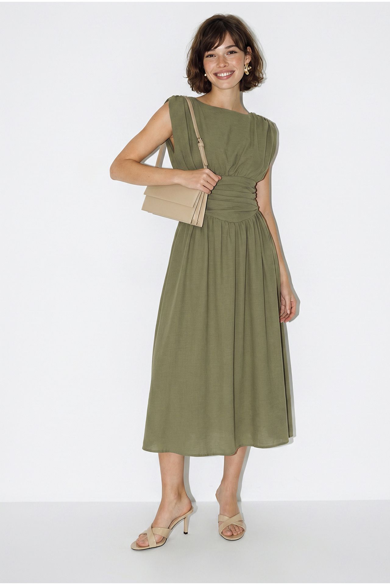 LUCCI Women's Sleeveless A-Line Midi Dress 3