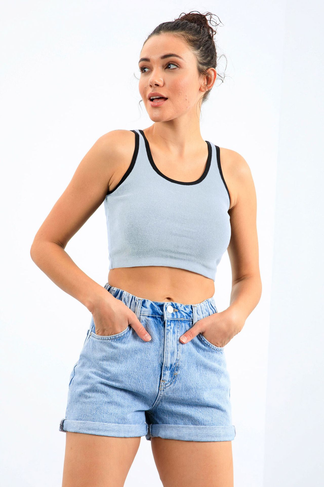 TOMMY Ribbed Sleeveless Crop Top 2