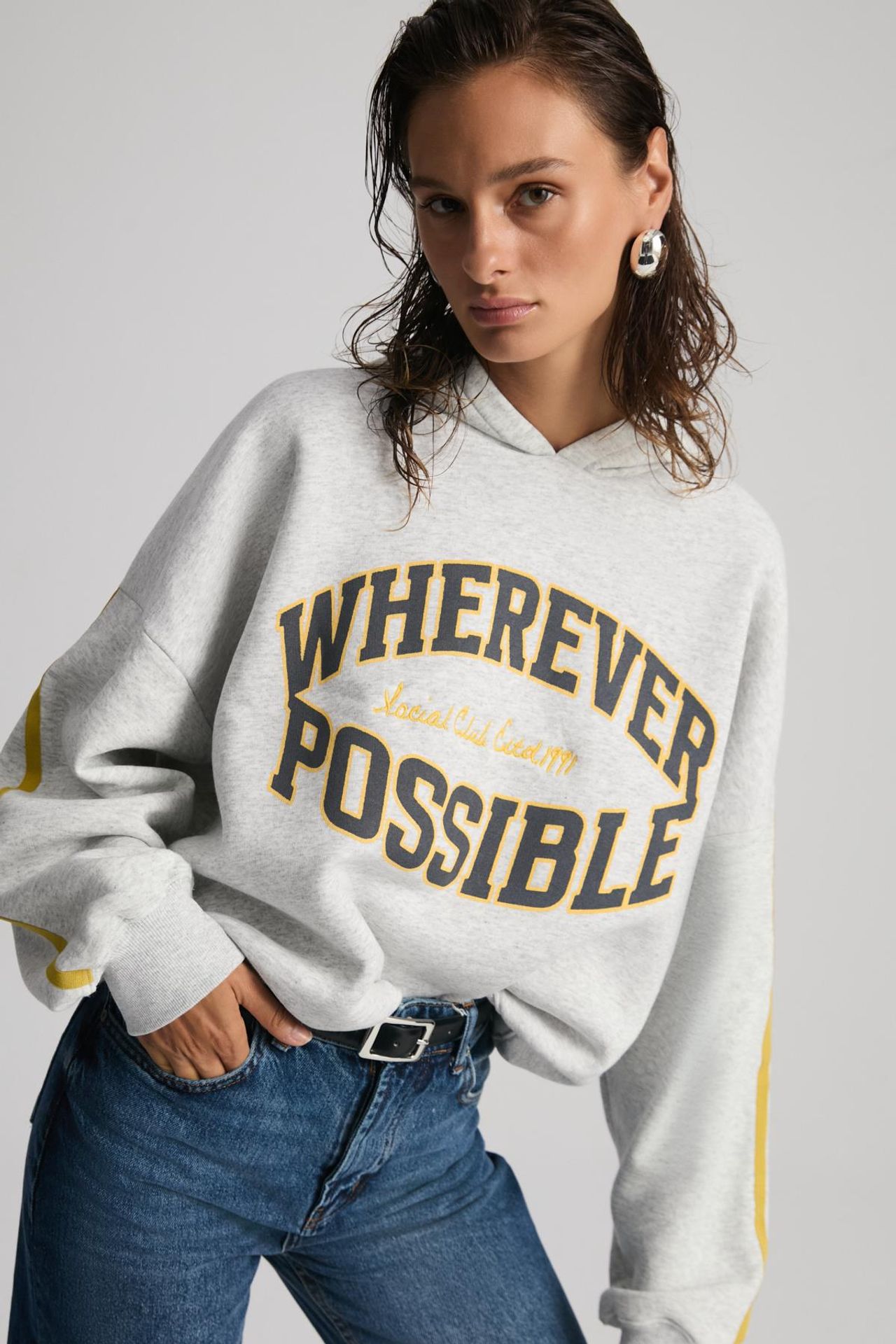 GRIMELANGE Printed Hooded Sweatshirt 1
