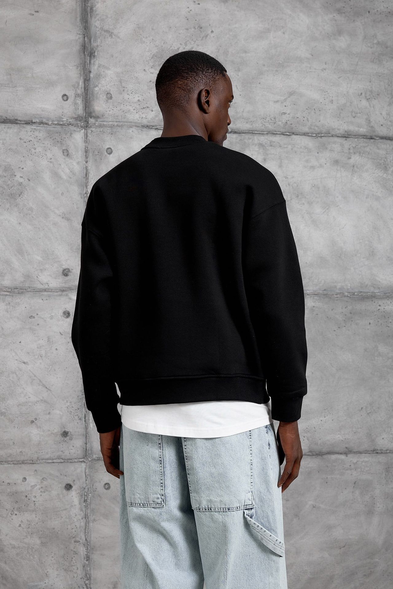 NOMARC Baskılı Geniş Kesim Bisiklet Yaka Sweatshirt 6
