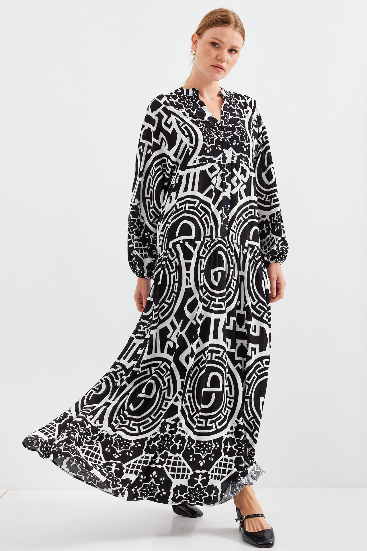 BDART Printed V-Neck Maxi Dress 3