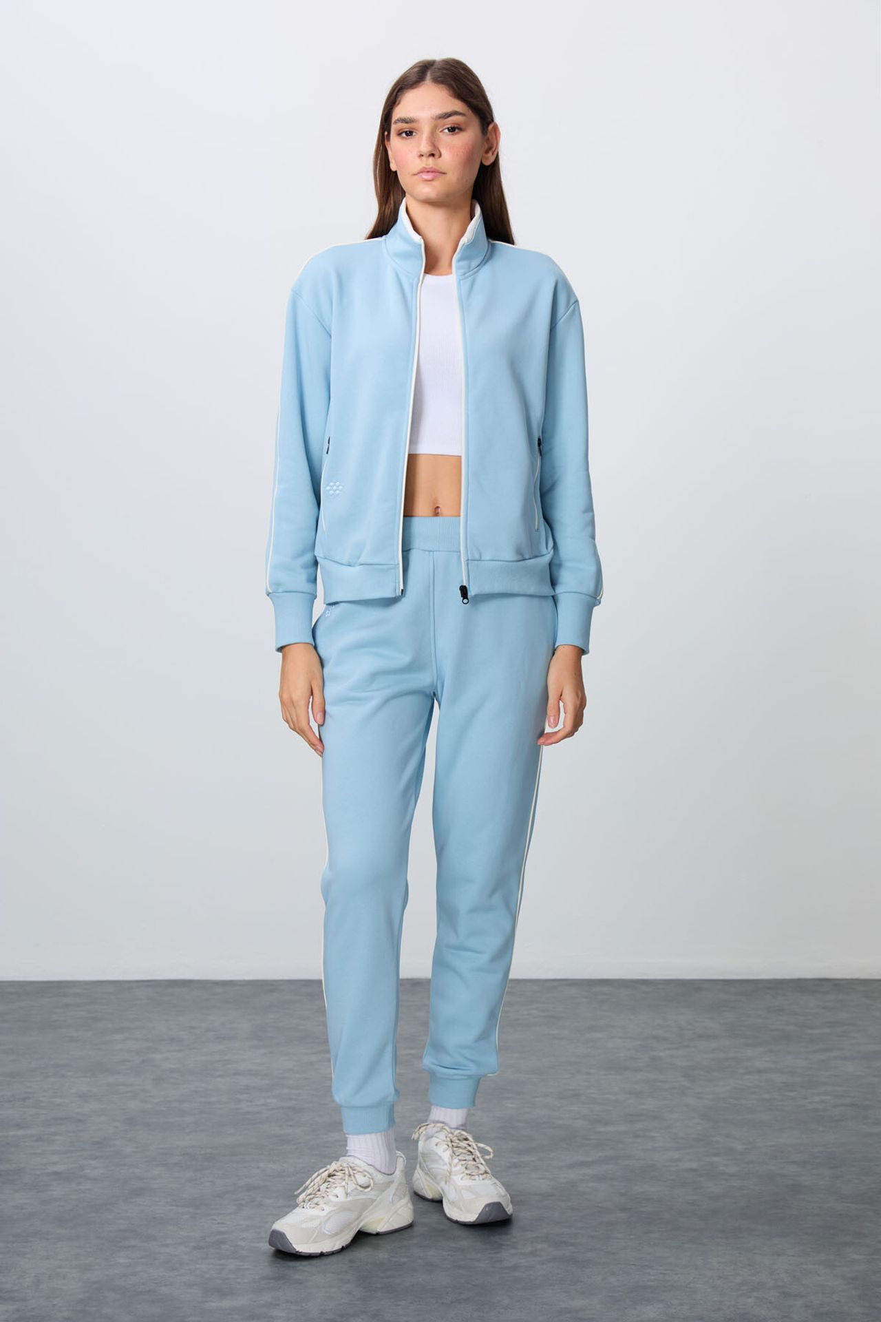 TOMMY Oversized Zip-collar Sweatshirt And Pants Set 5