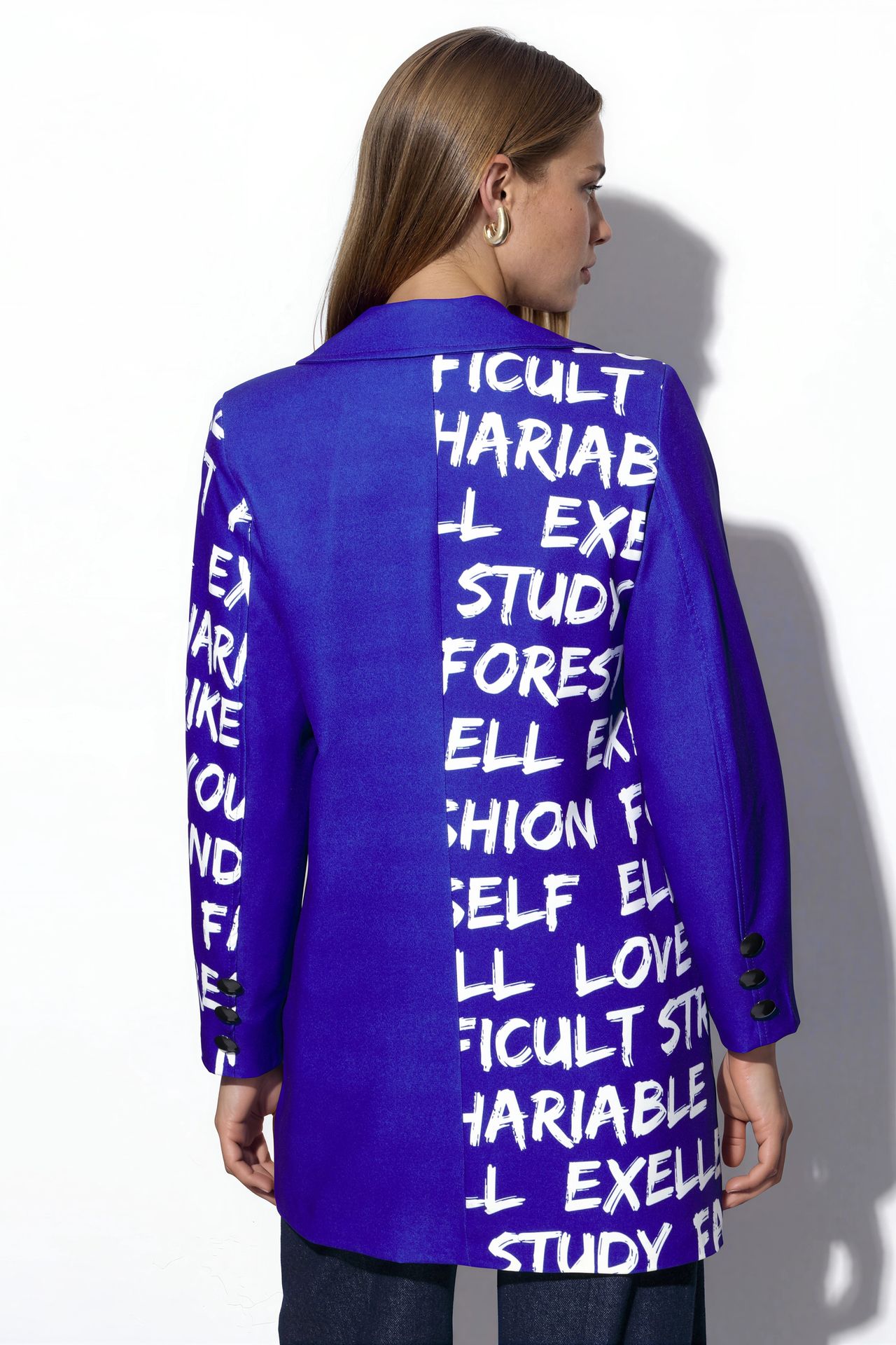 MSN Oversized Crepe Blazer Jacket 3