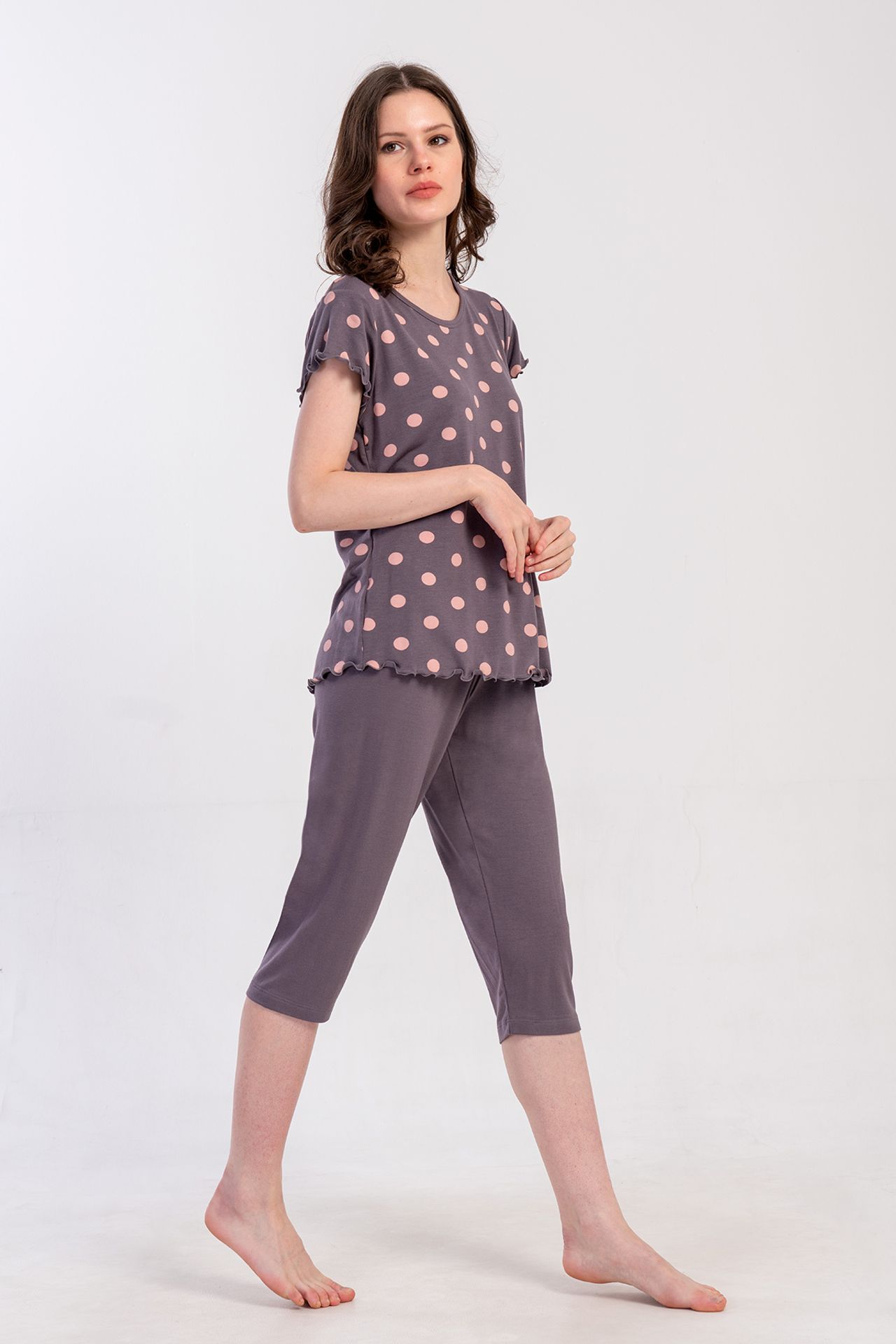 YAKE Rahat Kalıp İki Parçalı Pijama Takımı 4