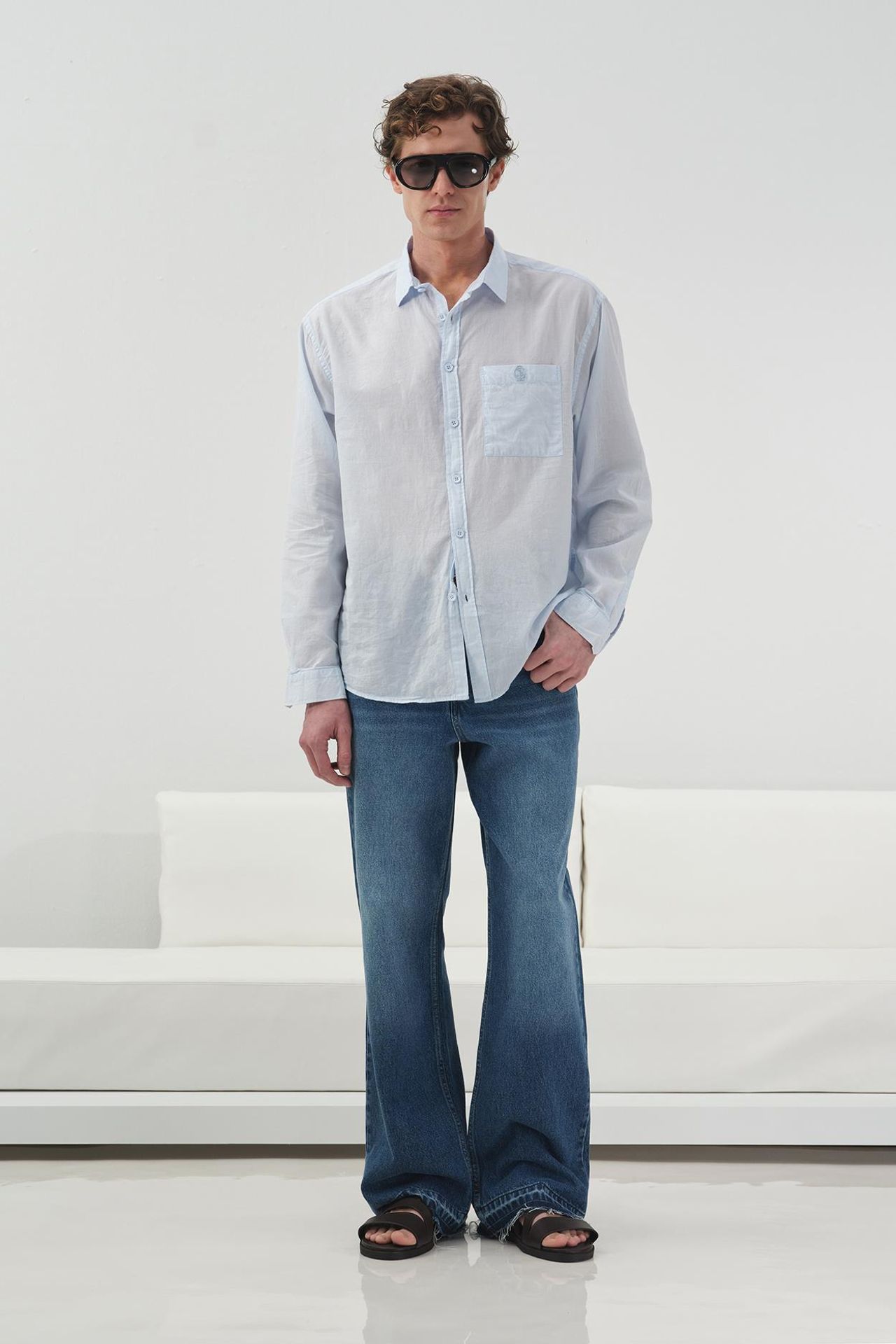 GIESTO Men's Cotton Poplin Long Sleeve Shirt 3