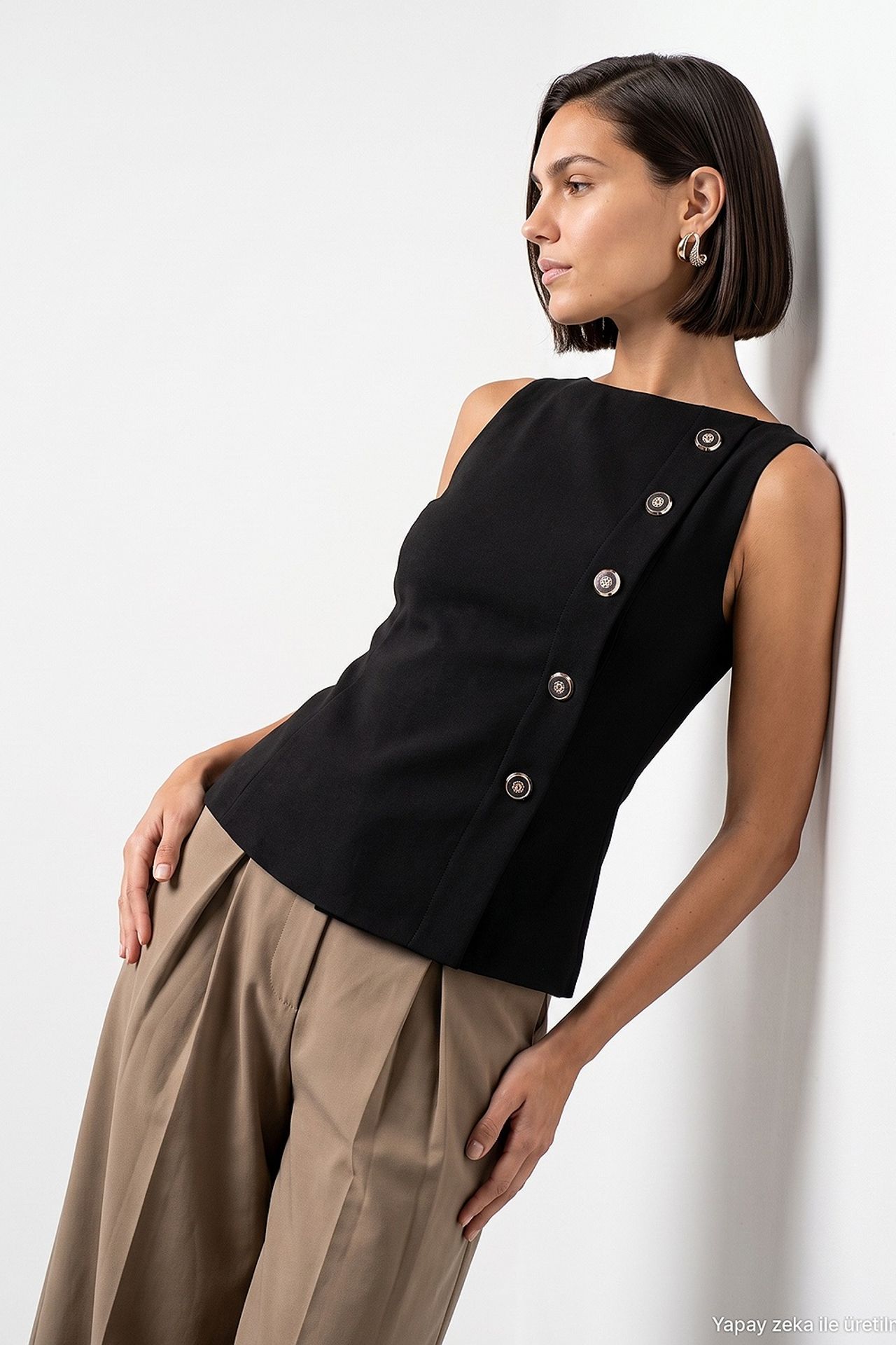 DILVIN Women's Tailored Waistcoat 4