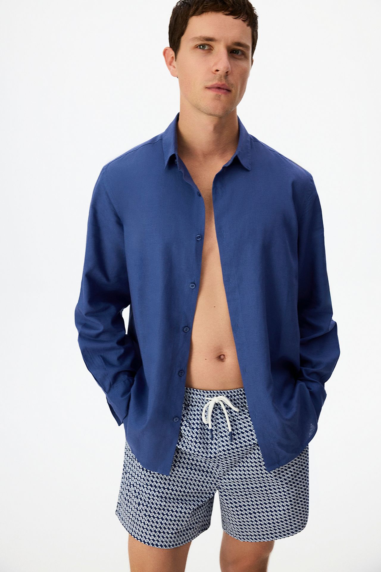 PENTI Men's Countty Club Geometric Print Swim Shorts 1