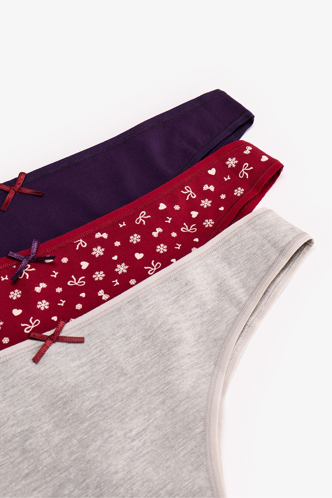 PENTI Snow Cute Bow Print 3-Pack Brazilian Briefs 6