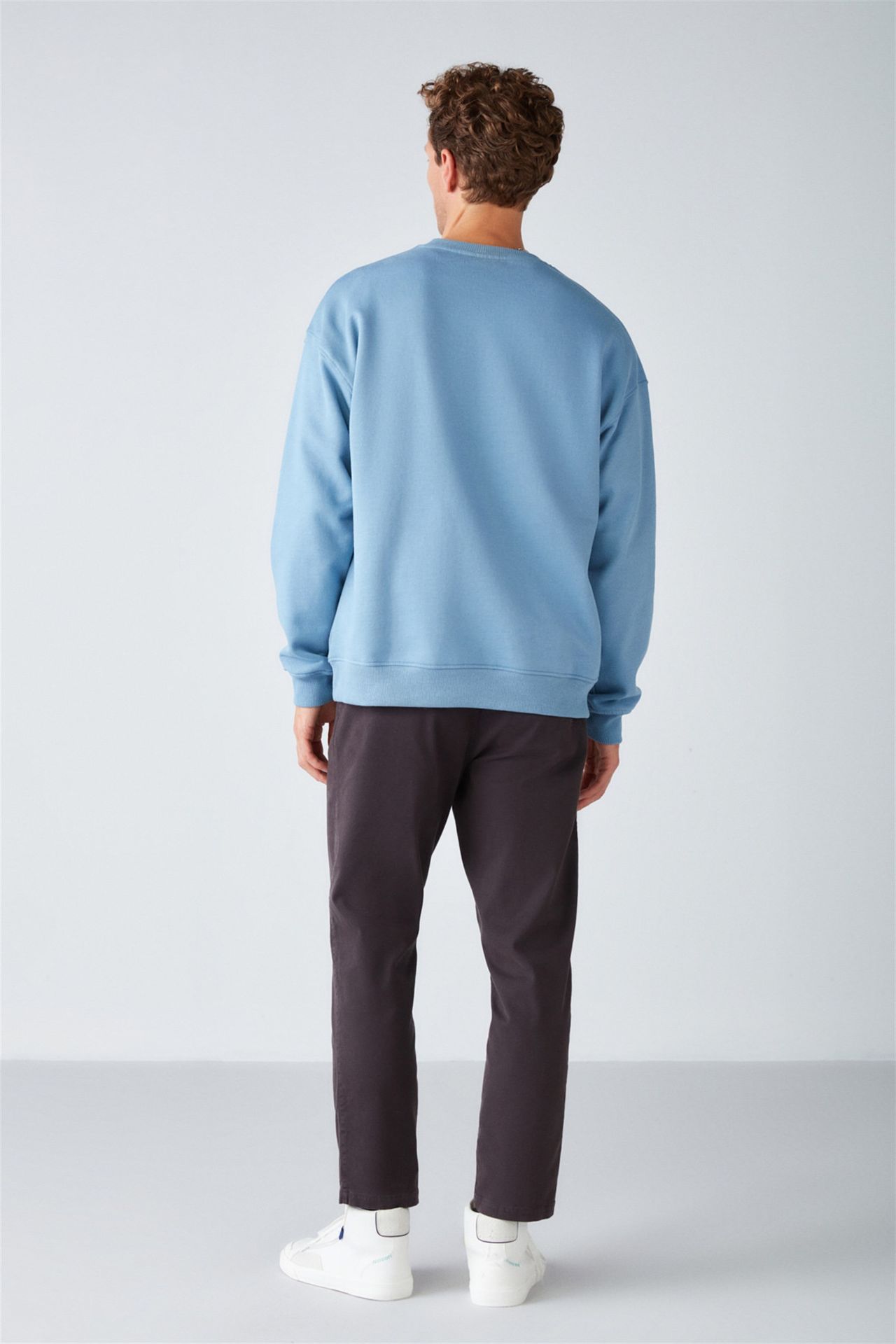 GRIMELANGE Bol Kesim Fitilli Bisiklet Yaka Sweatshirt 6