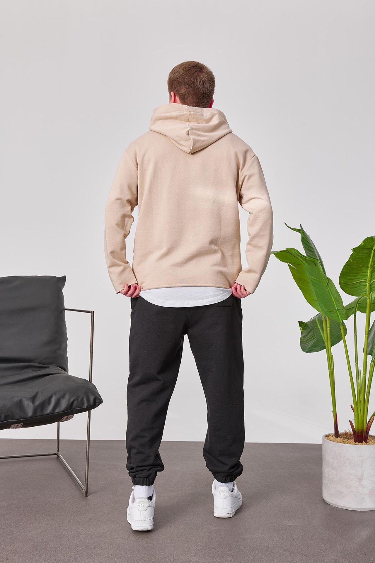 NOMARC Rahat Kalıp Nervürlü Kapüşonlu Hoodie 3